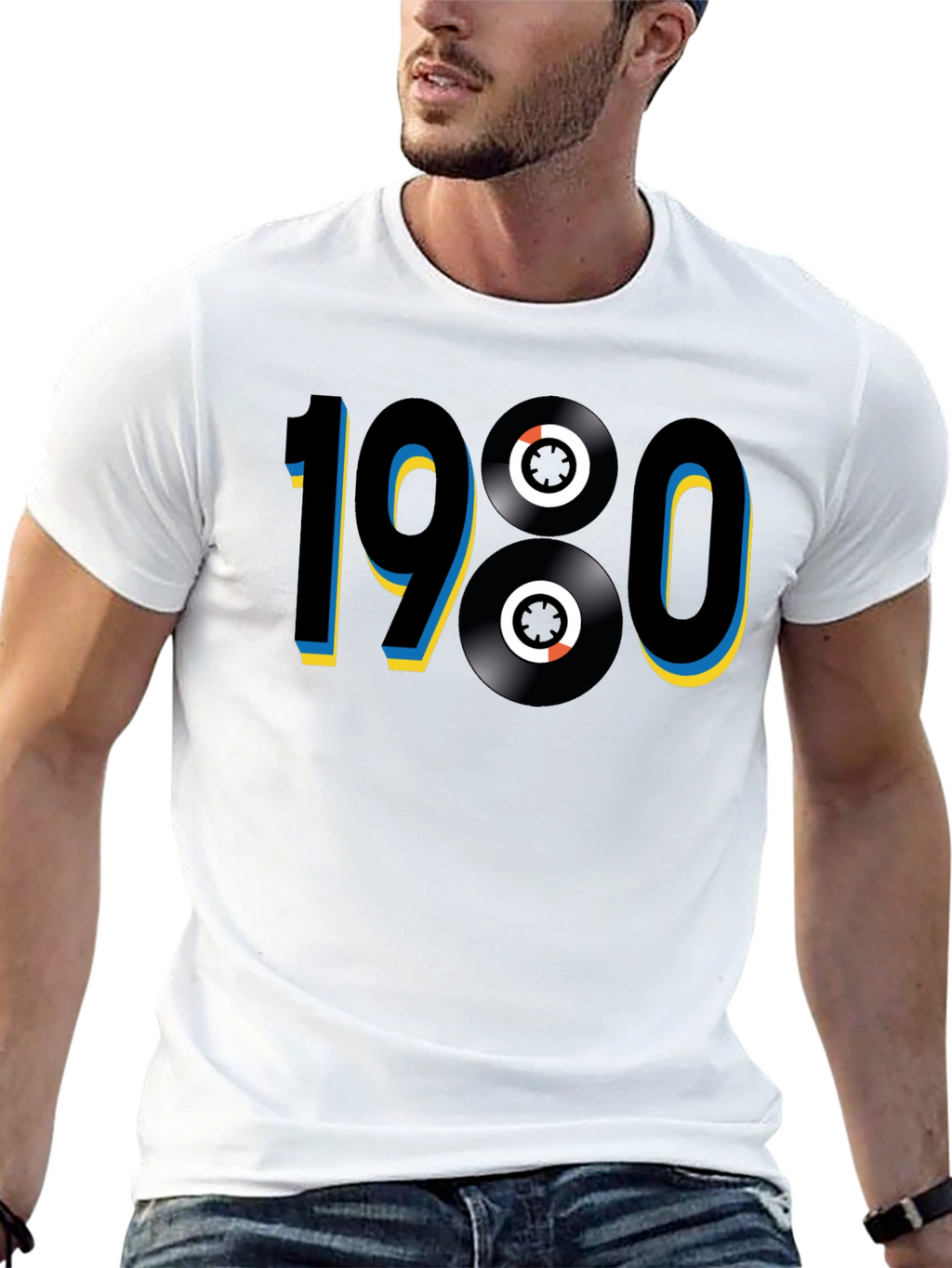 1980s Retro Vinyl Record T-Shirt