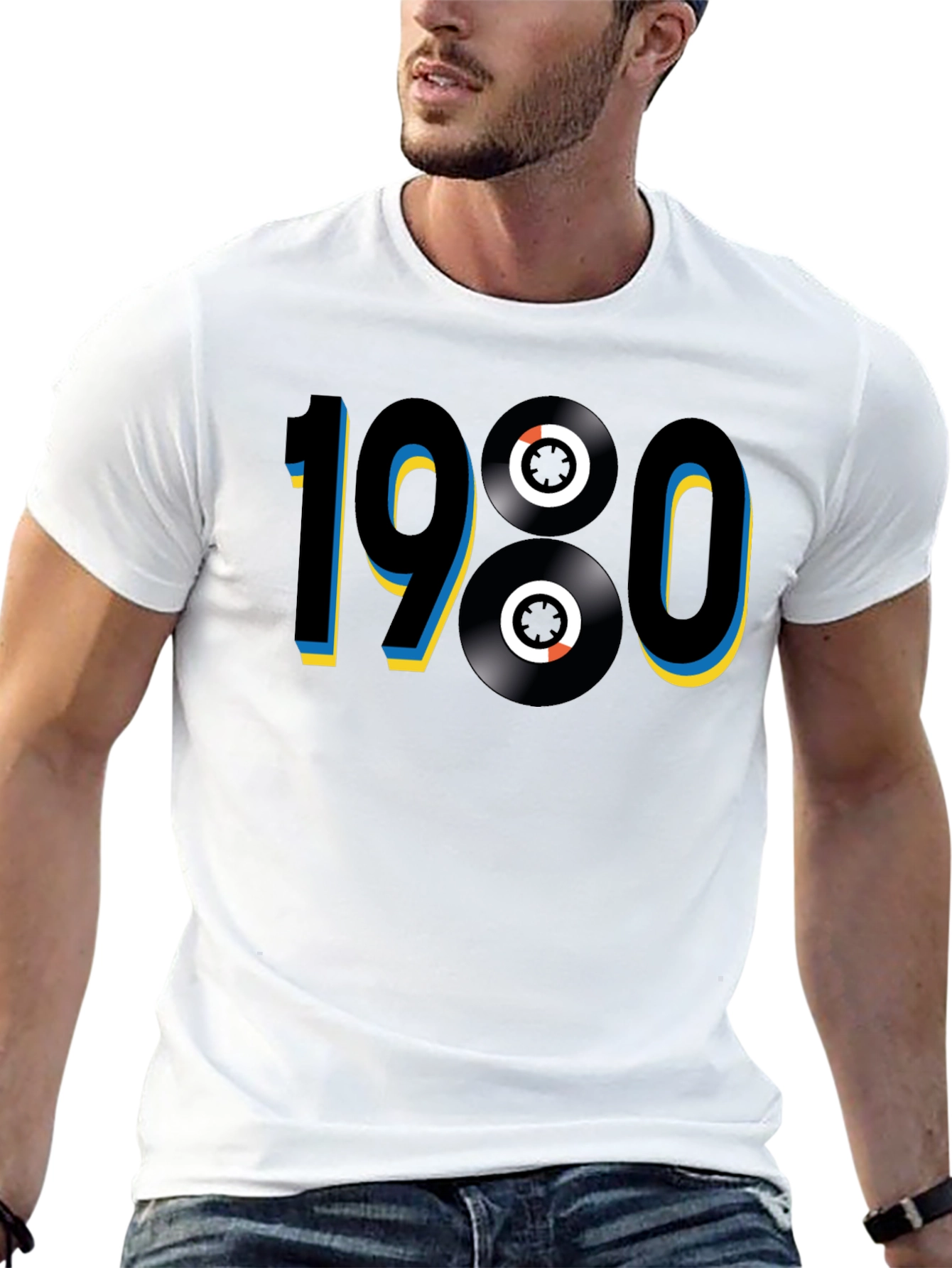 1980s Retro Vinyl Record T-Shirt