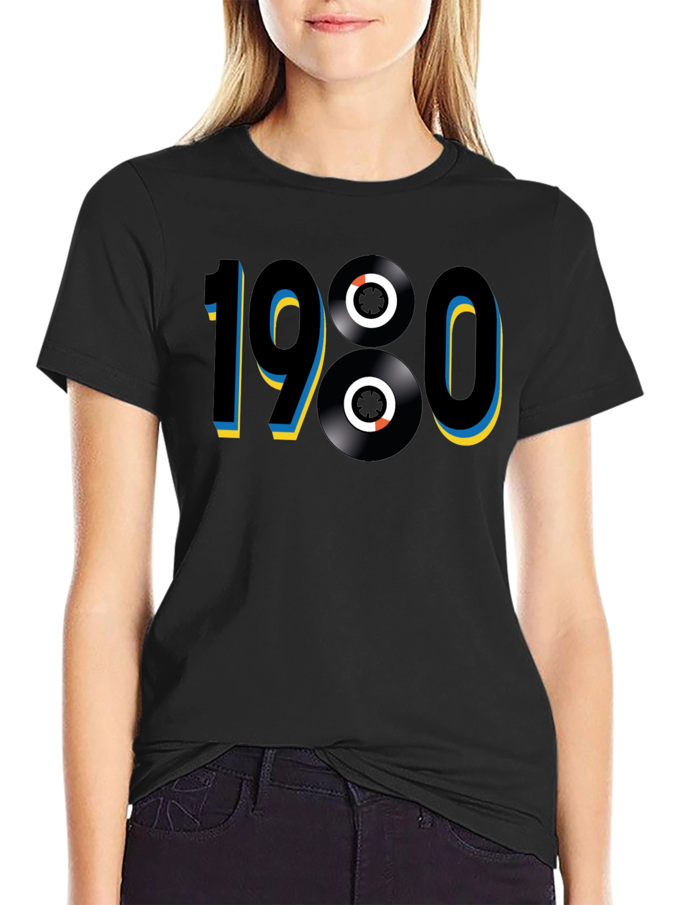 1980s Retro Vinyl Record T-Shirt