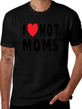 I Heart Hot Moms Graphic Tee - Black T-Shirt