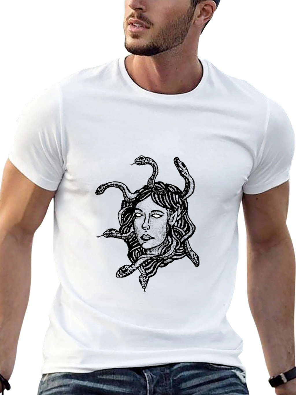 Medusa Graphic Black T-Shirt
