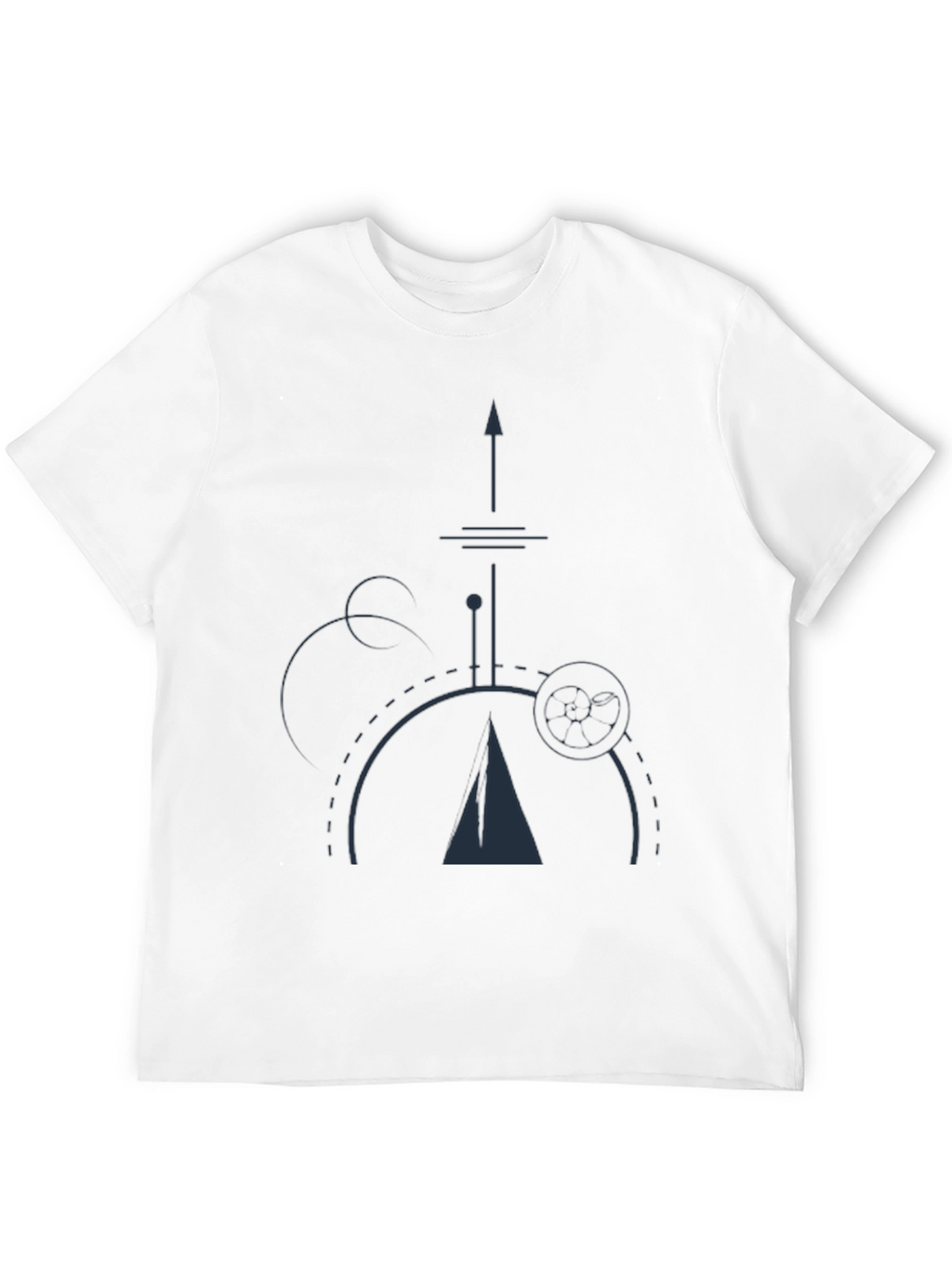 Geometric Design Black T-Shirt