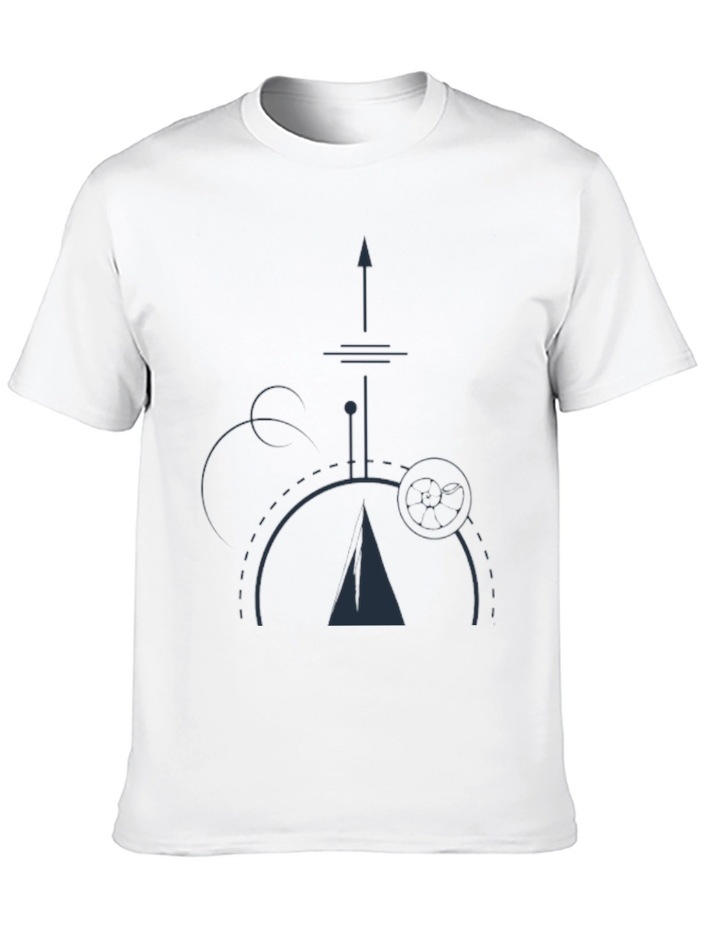Geometric Design Black T-Shirt