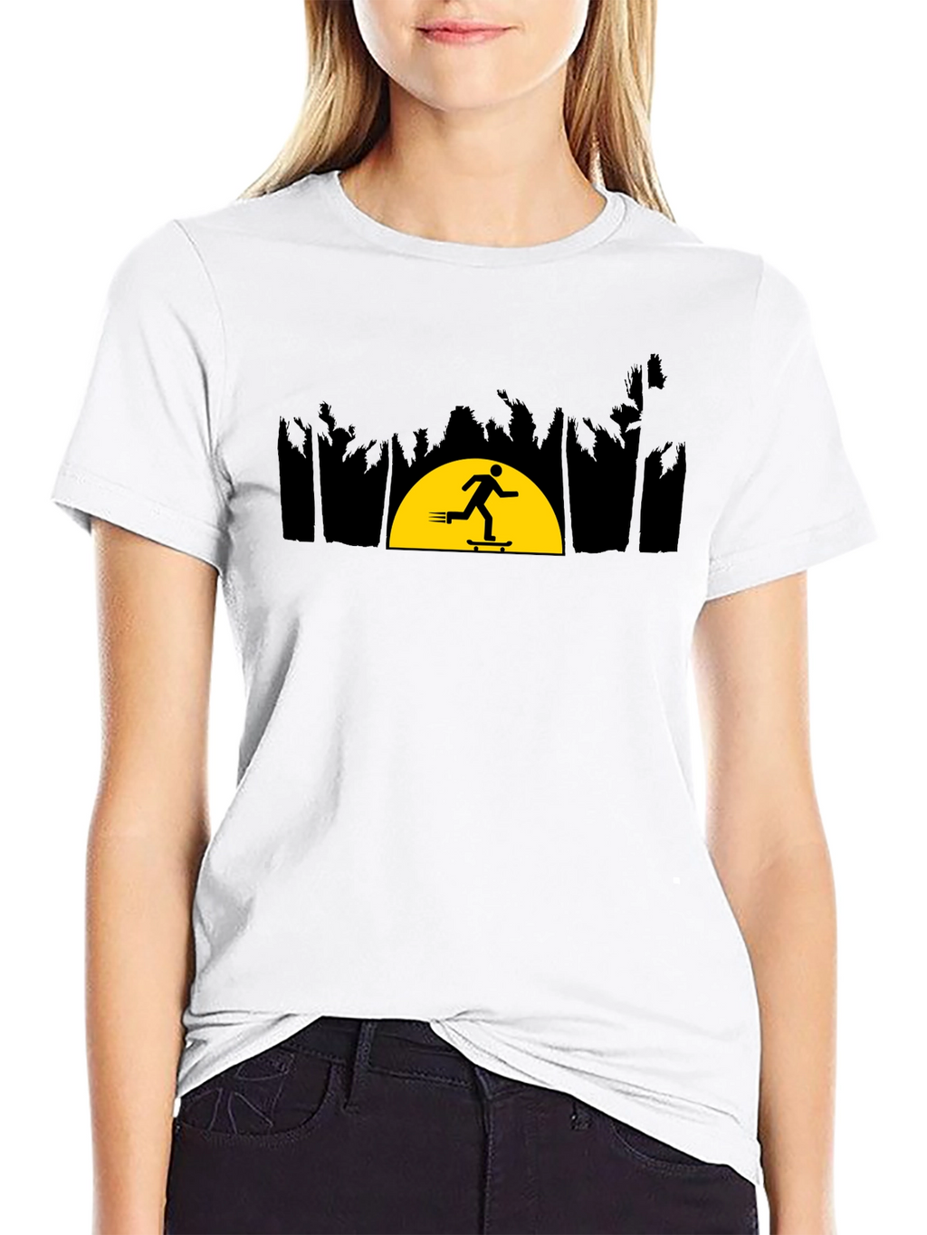 Skateboarder Sunset Graphic Tee