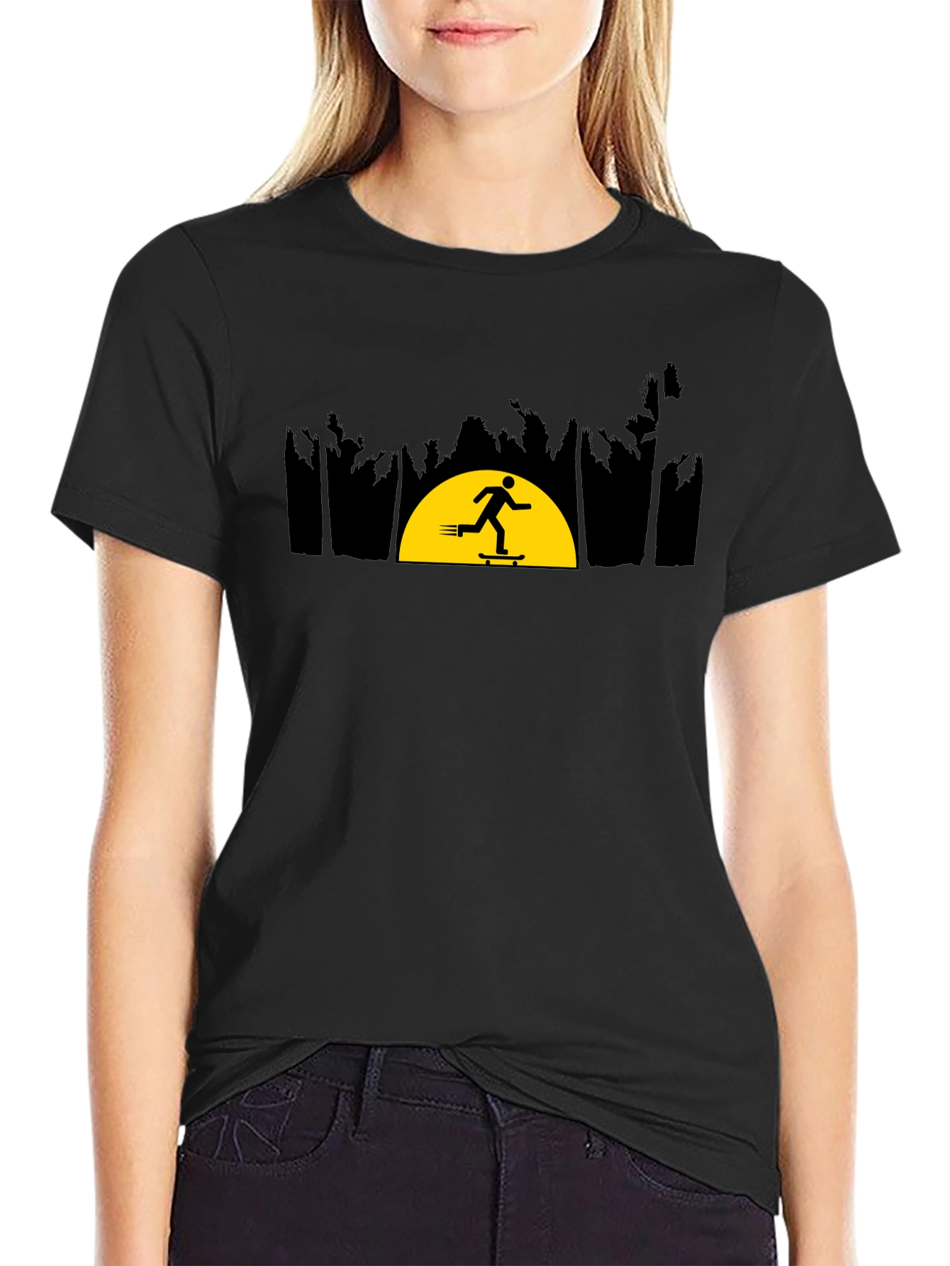 Skateboarder Sunset Graphic Tee