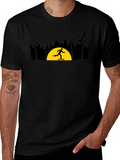 Skateboarder Sunset Graphic Tee