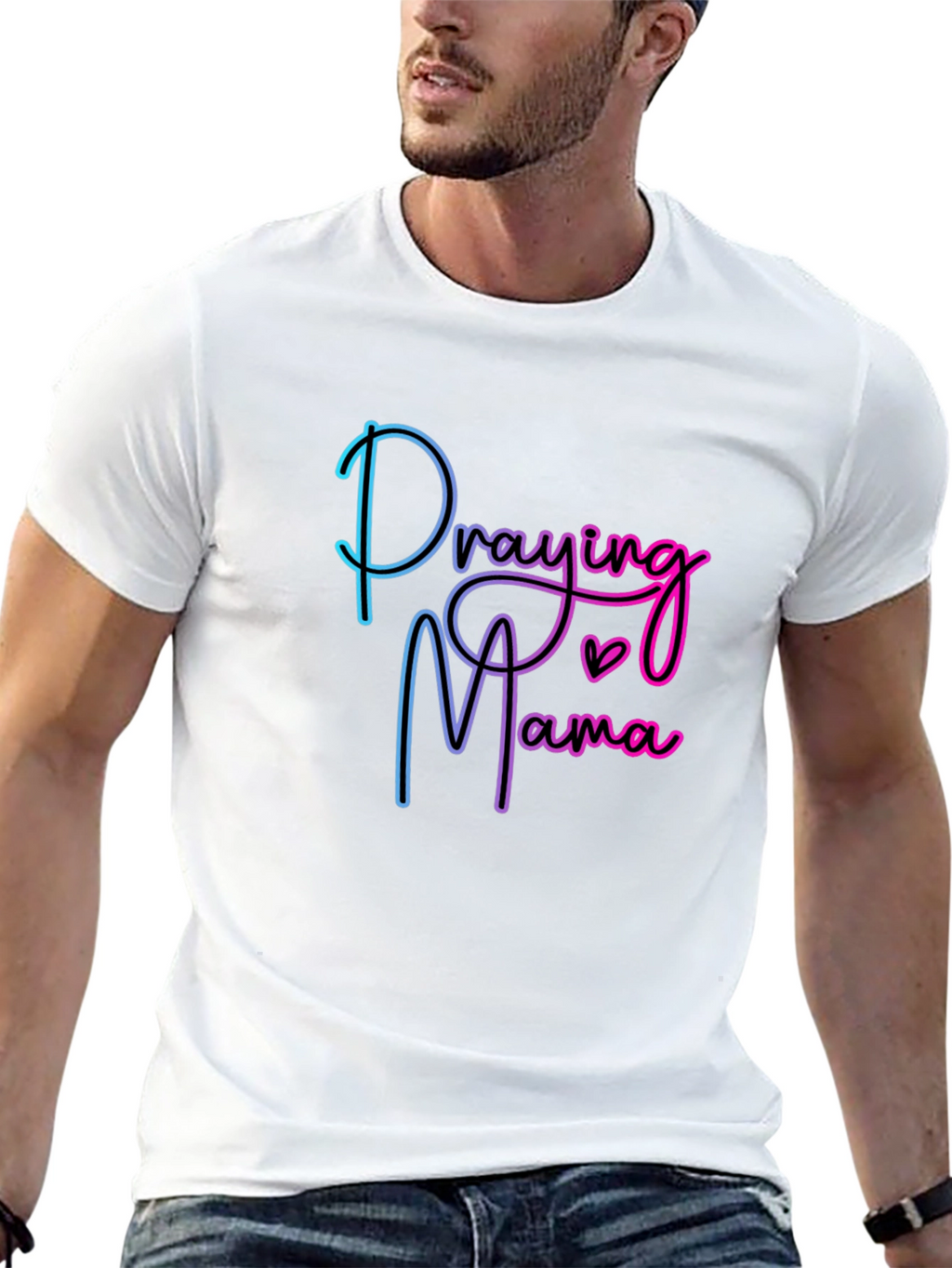 Praying Mama Black T-Shirt
