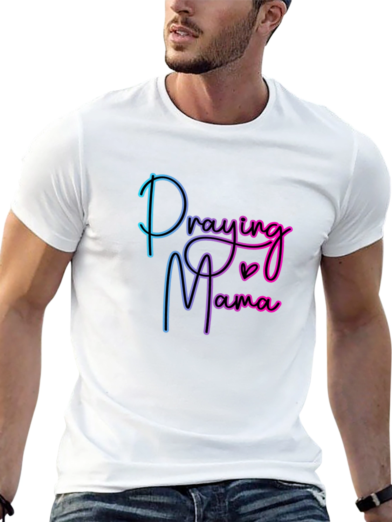 Praying Mama Black T-Shirt