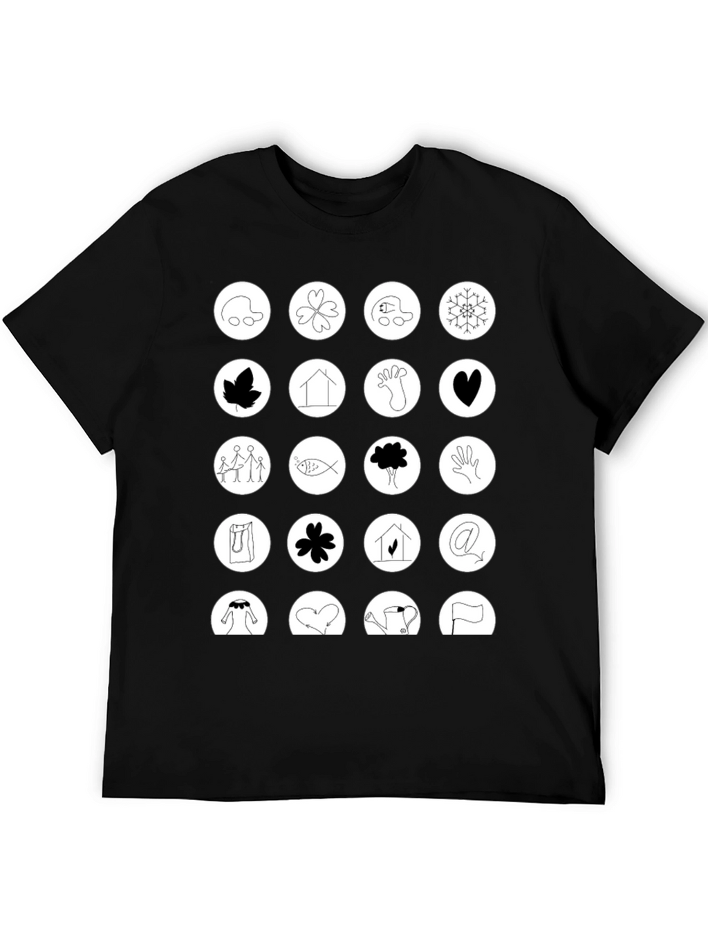 Symbol Art Graphic T-Shirt: Unique Icon Design