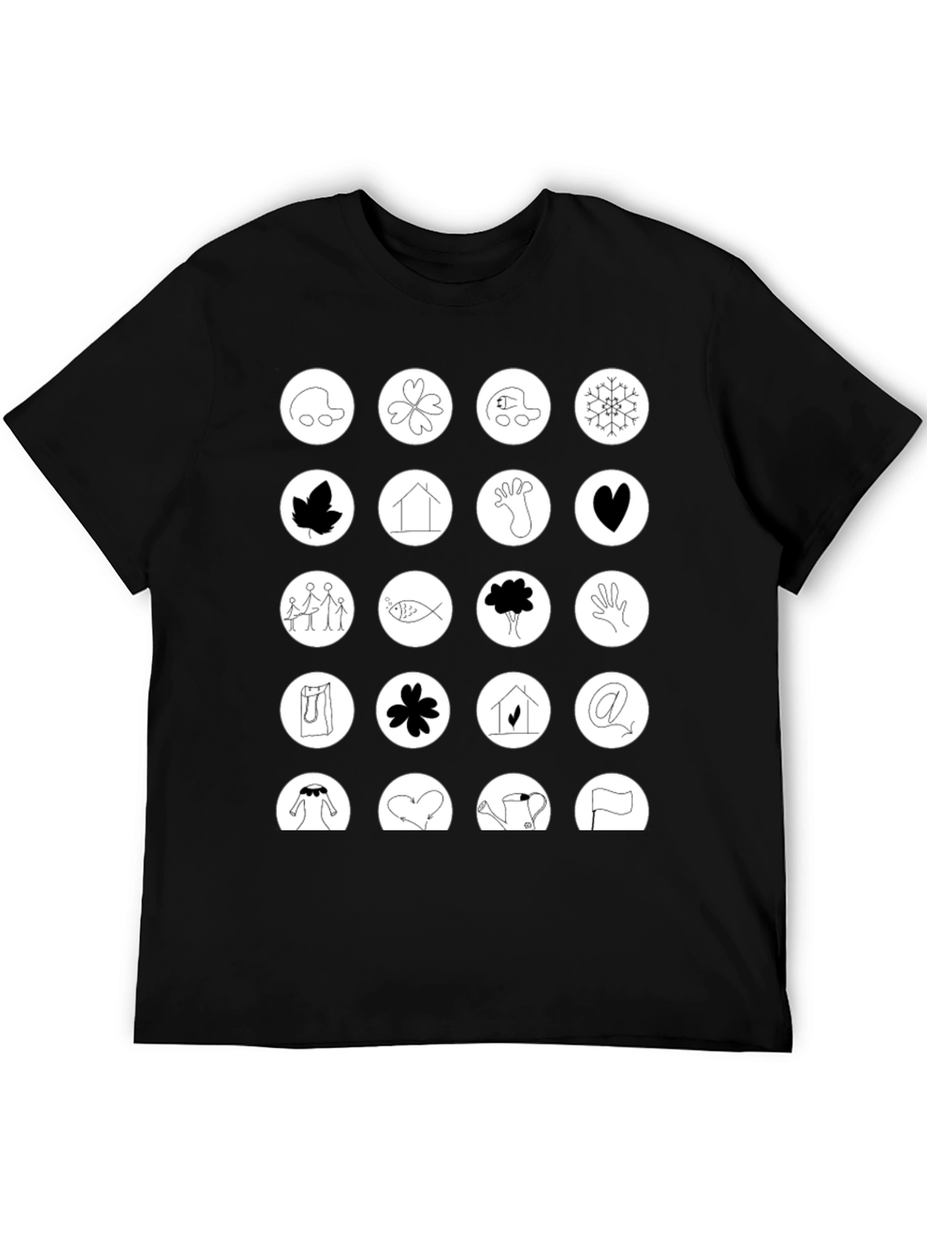 Symbol Art Graphic T-Shirt: Unique Icon Design