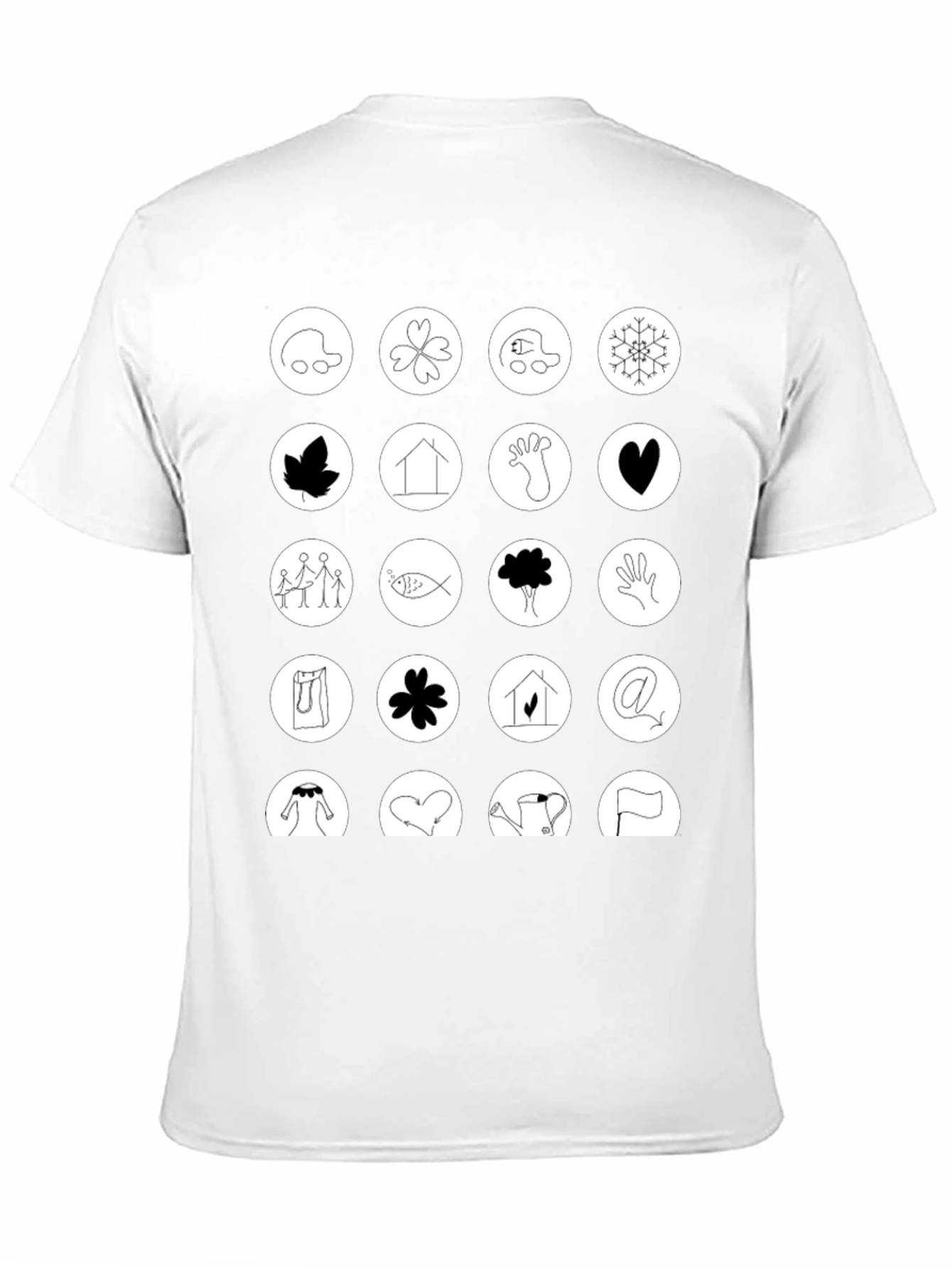 Symbol Art Graphic T-Shirt: Unique Icon Design