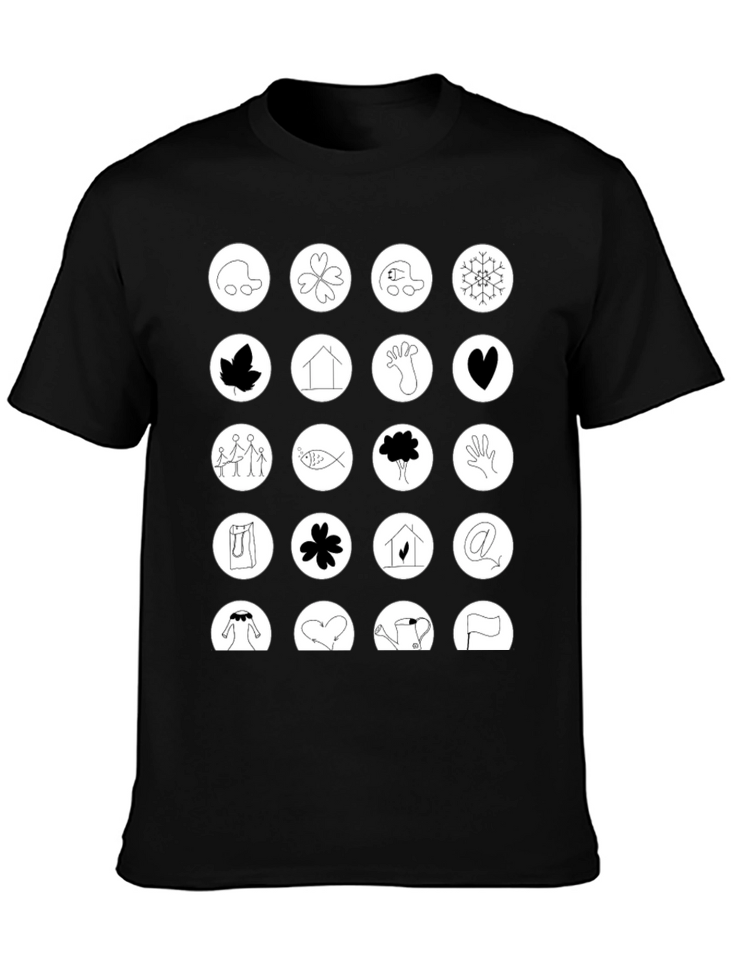 Symbol Art Graphic T-Shirt: Unique Icon Design