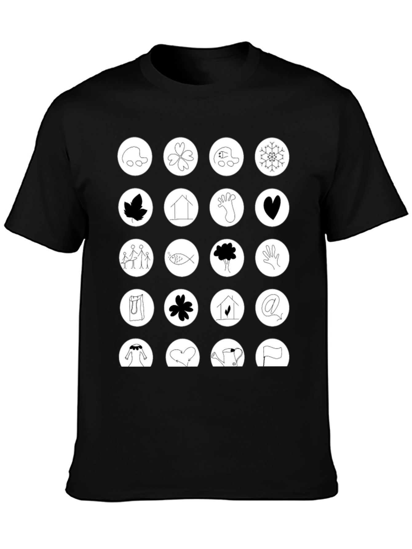 Symbol Art Graphic T-Shirt: Unique Icon Design
