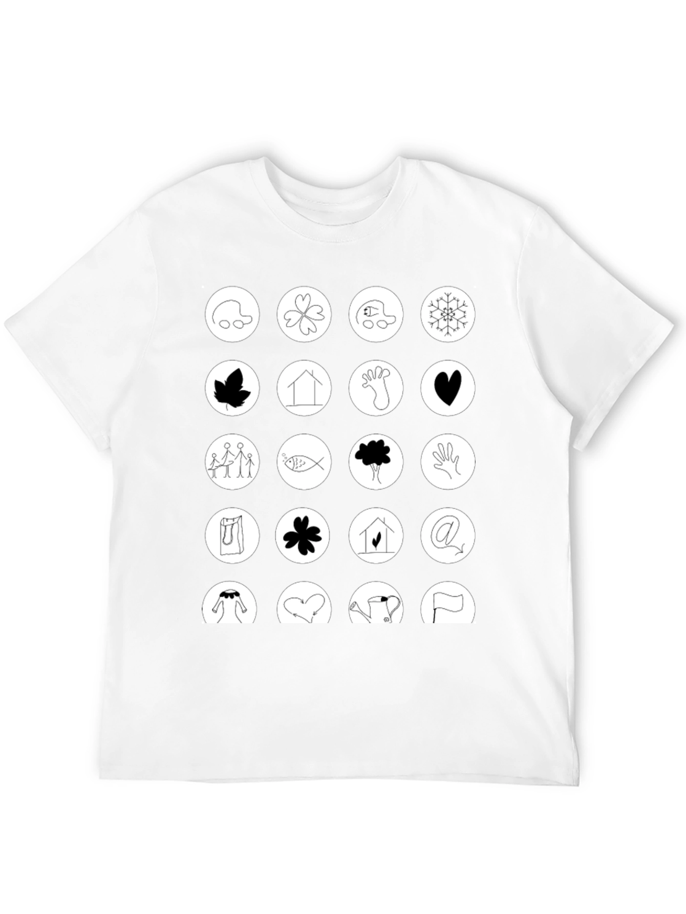 Symbol Art Graphic T-Shirt: Unique Icon Design
