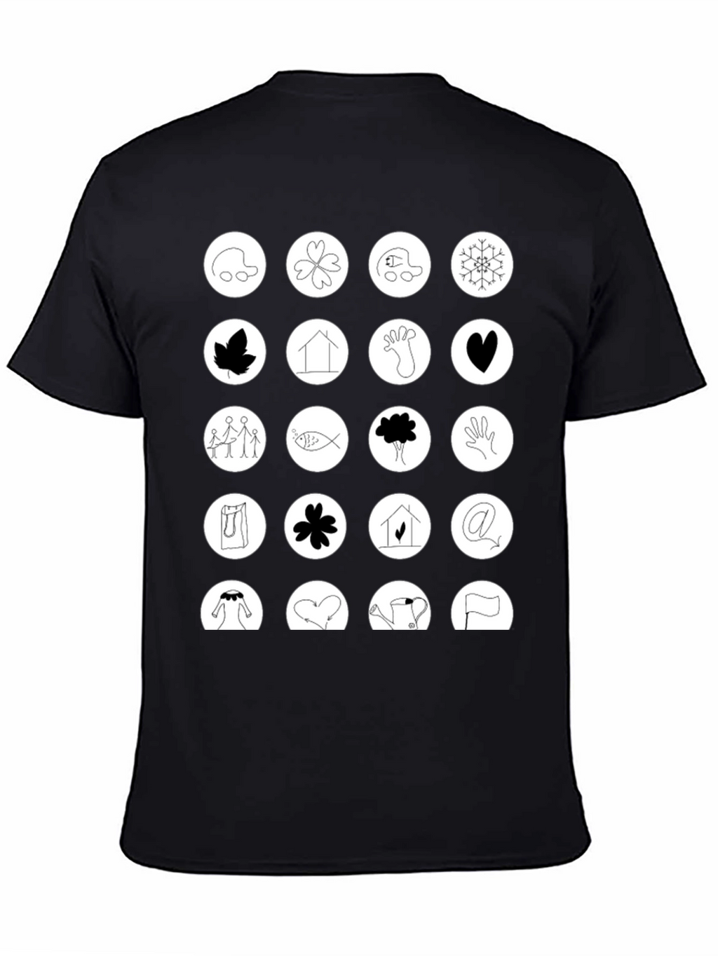 Symbol Art Graphic T-Shirt: Unique Icon Design