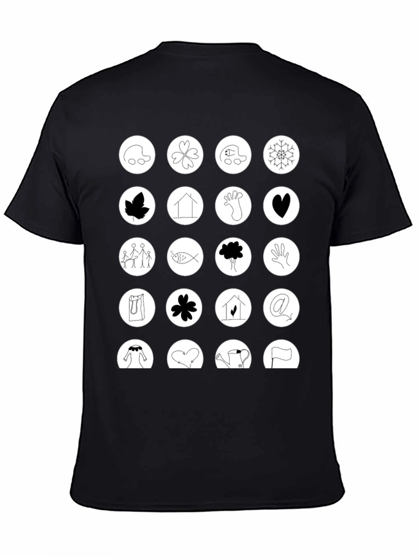 Symbol Art Graphic T-Shirt: Unique Icon Design