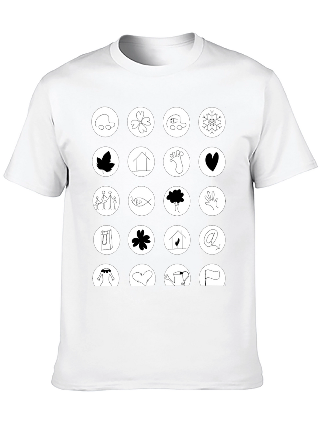 Symbol Art Graphic T-Shirt: Unique Icon Design