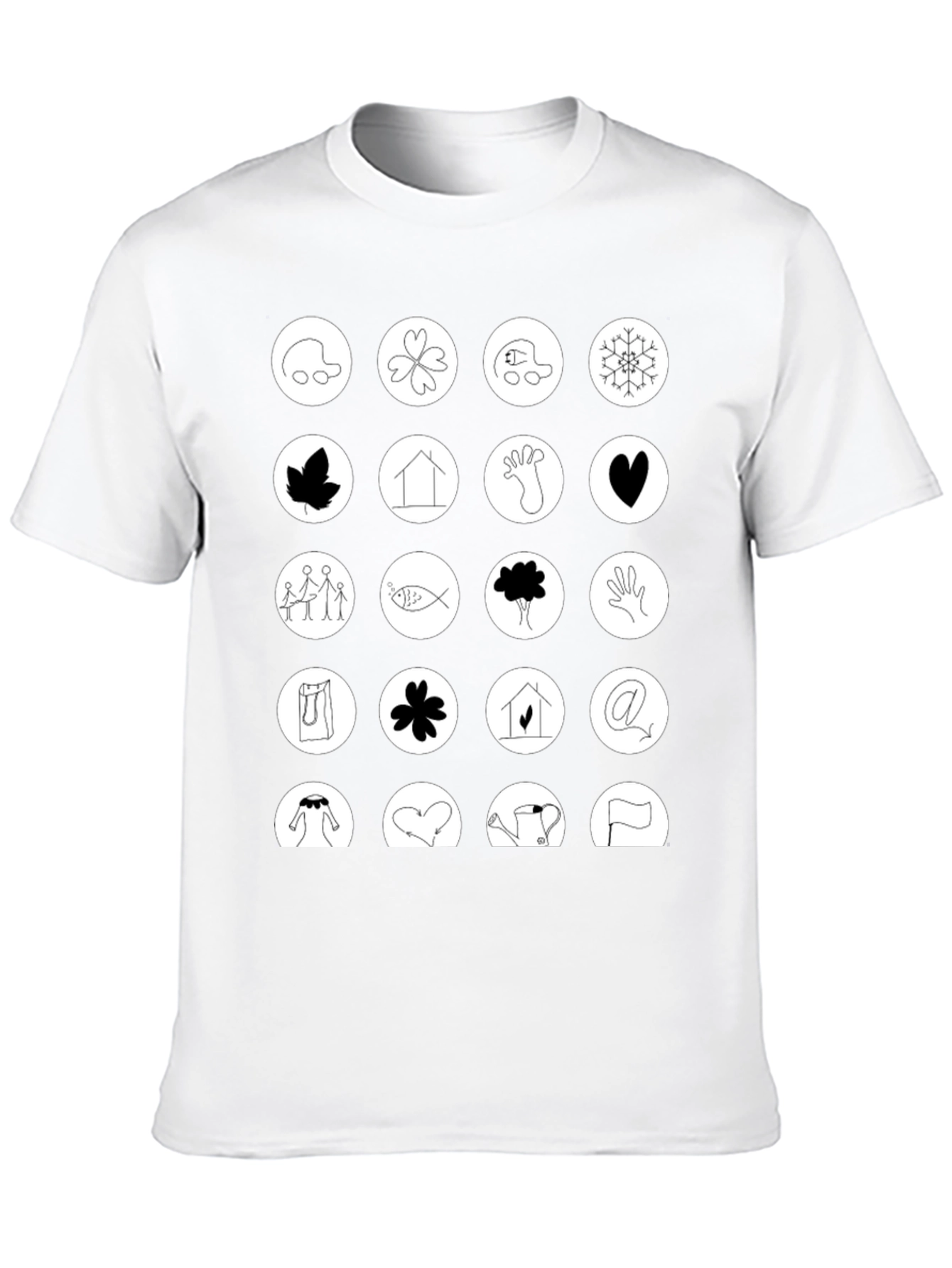 Symbol Art Graphic T-Shirt: Unique Icon Design