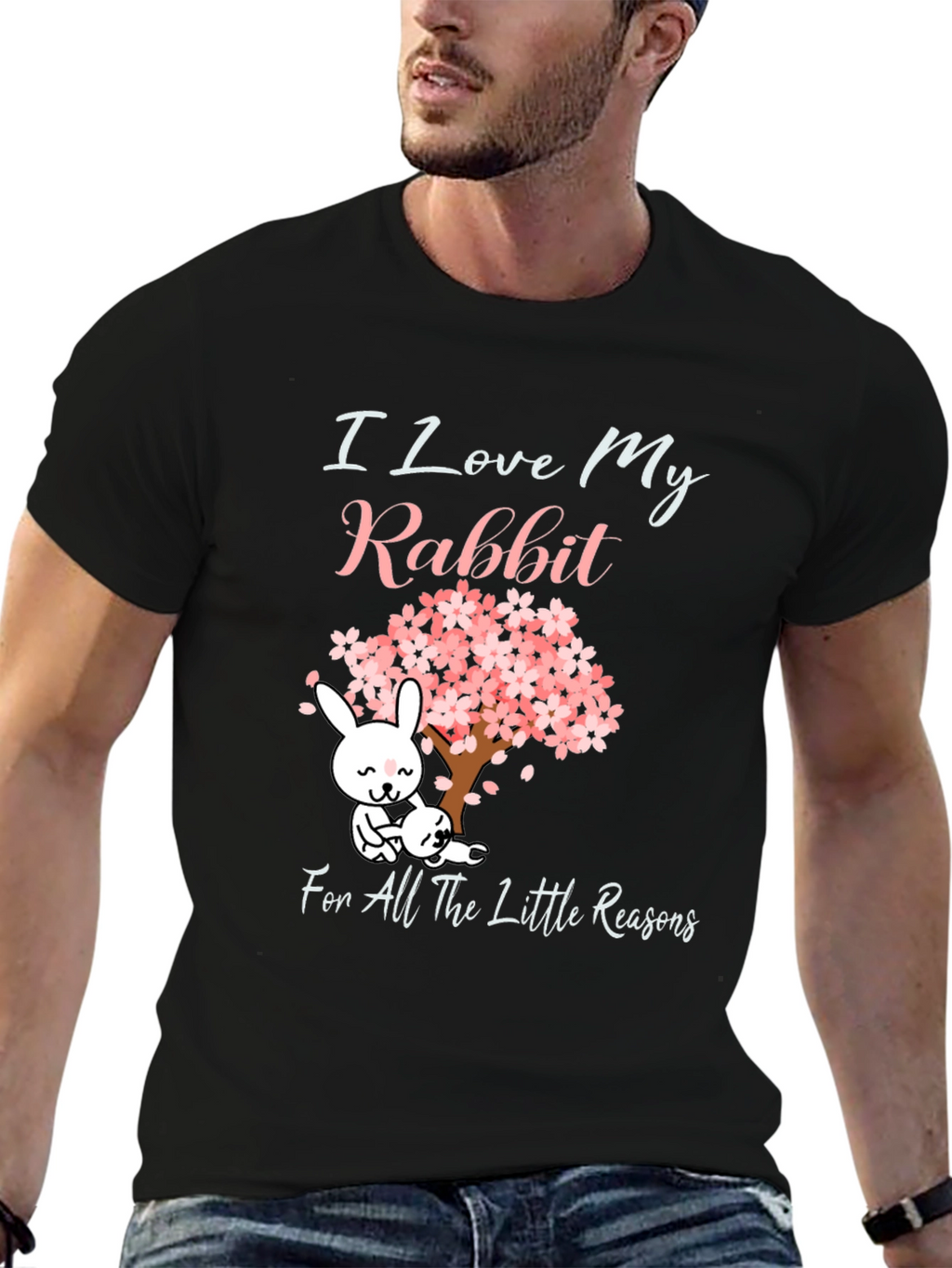 I Love My Rabbit Graphic T-Shirt