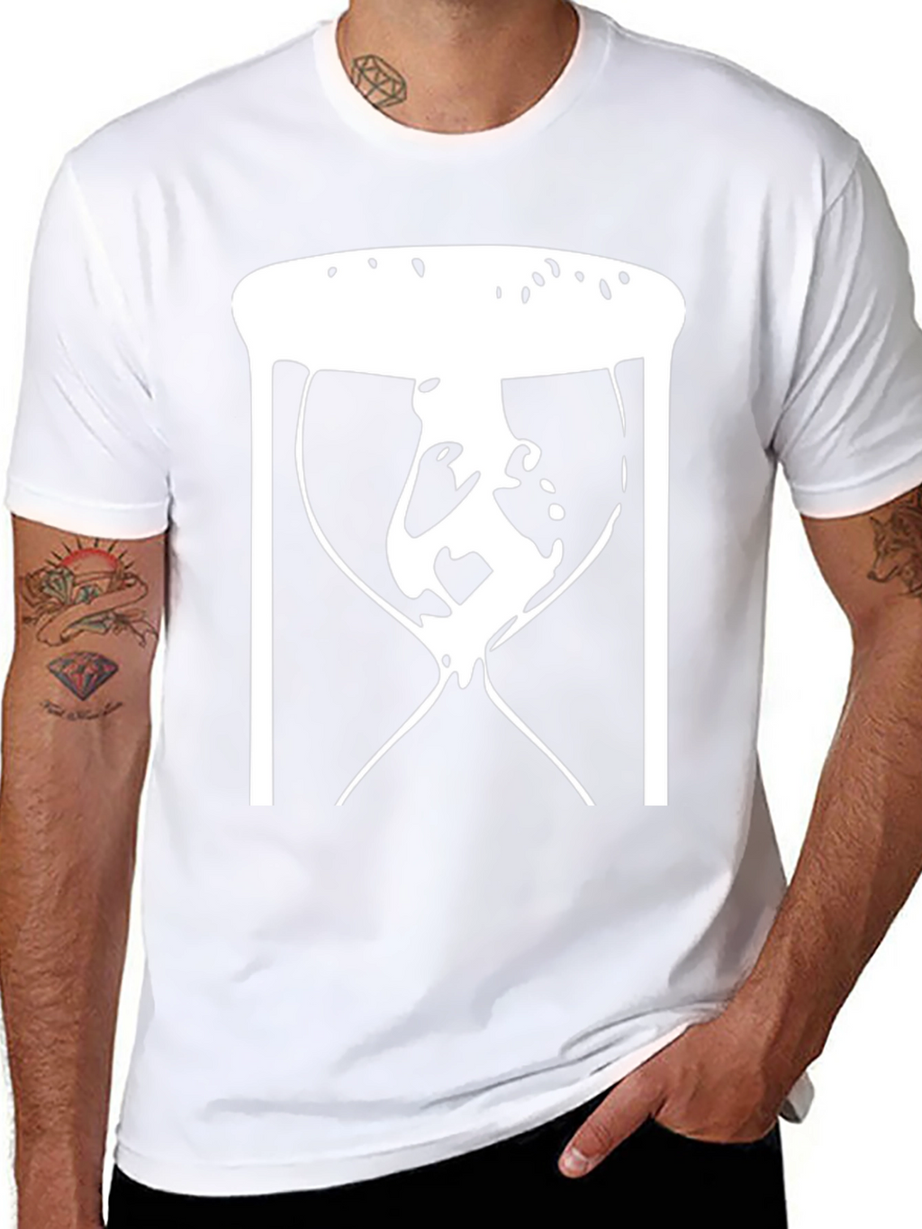 Abstract Hourglass Graphic Tee - Black Unisex T-Shirt
