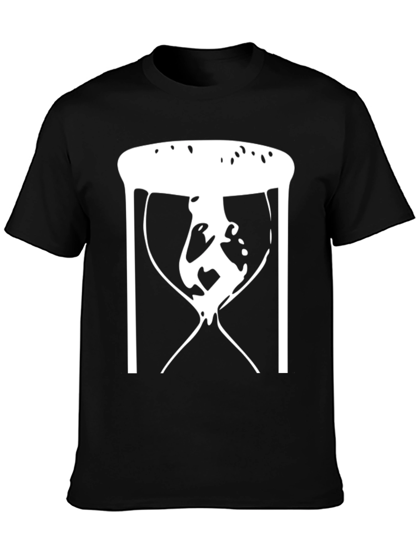 Abstract Hourglass Graphic Tee - Black Unisex T-Shirt
