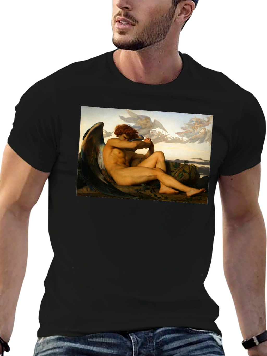 Fallen Angel Graphic Tee - Unique Art Shirt