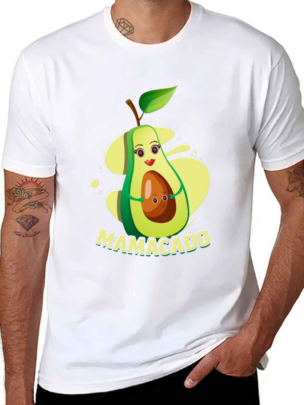 Mamacado T-Shirt - Avocado Mama & Baby Graphic Tee