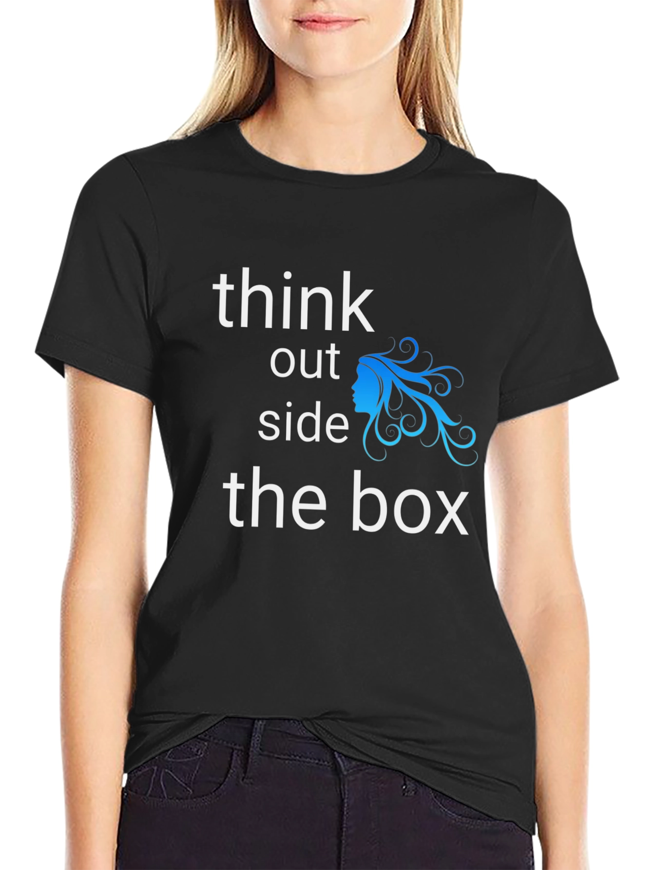 Think Outside the Box Graphic Tee - Black