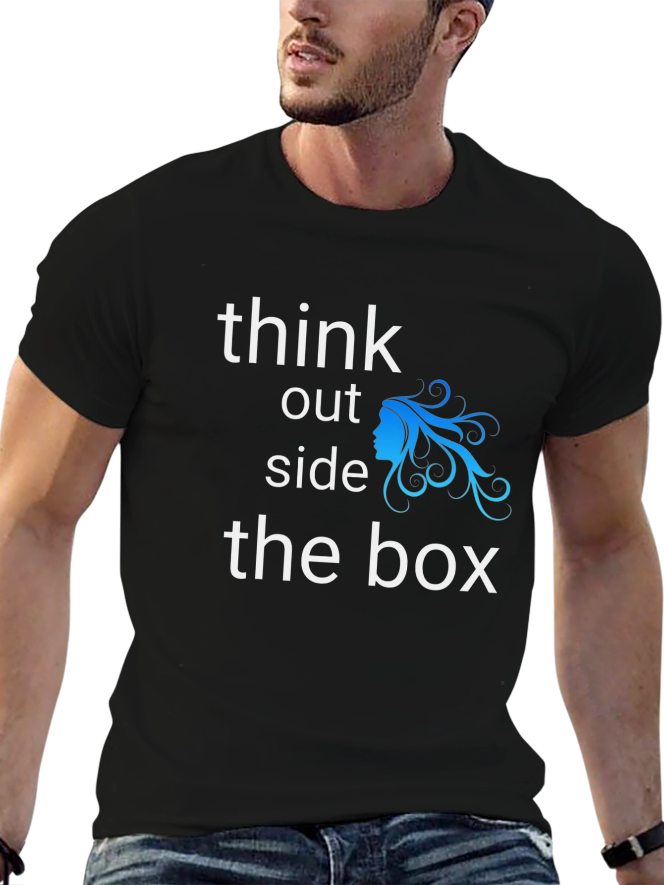 Think Outside the Box Graphic Tee - Black