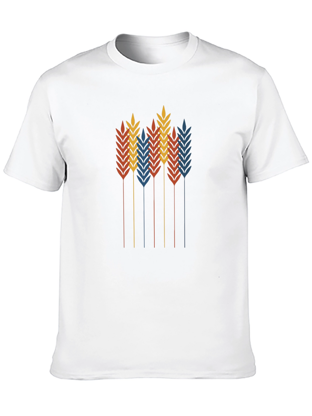 Wheat Graphic Black T-Shirt - Stylish Retro Design