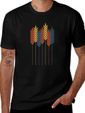 Wheat Graphic Black T-Shirt - Stylish Retro Design