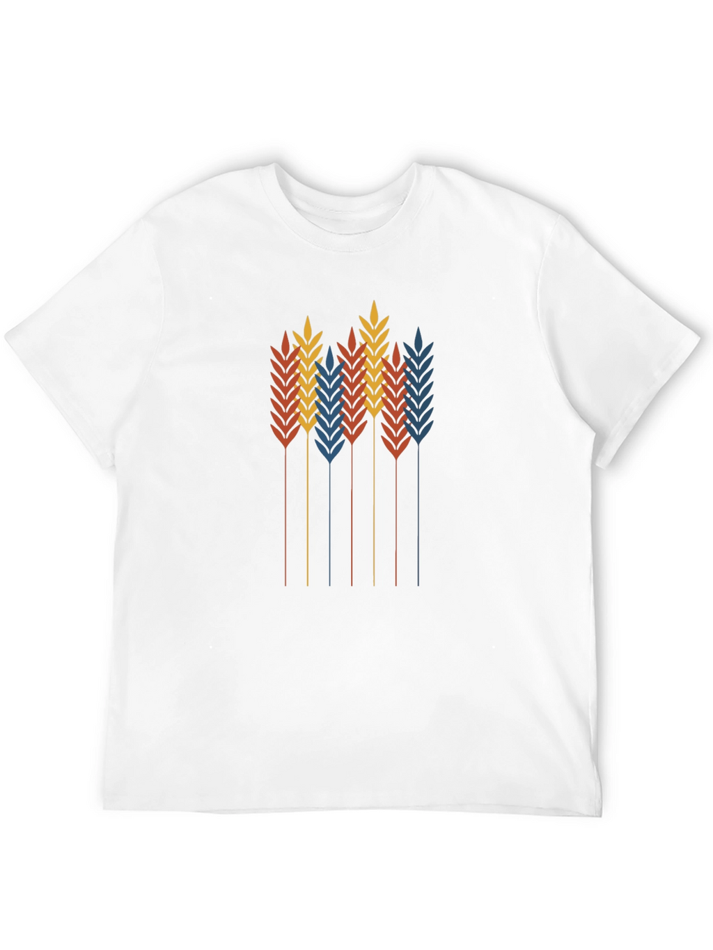 Wheat Graphic Black T-Shirt - Stylish Retro Design