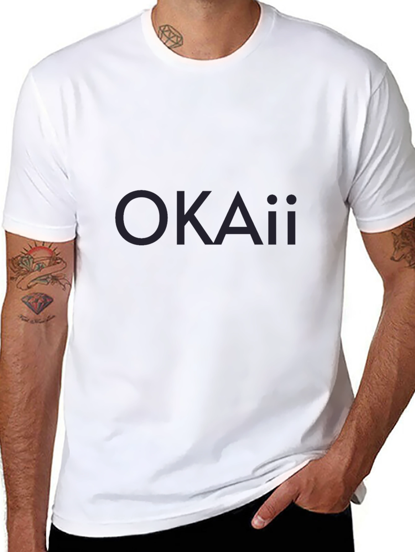 Mens Basic Black Crew Neck T-Shirt