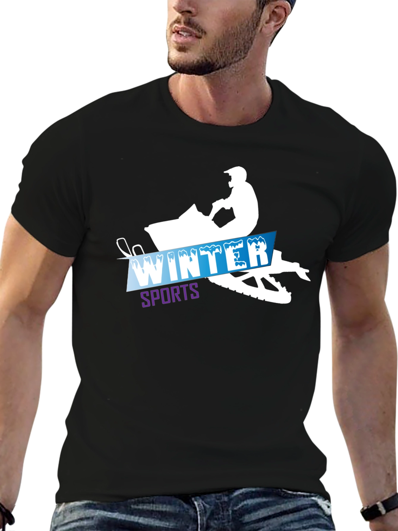 Winter Sports Snowmobile Graphic Tee