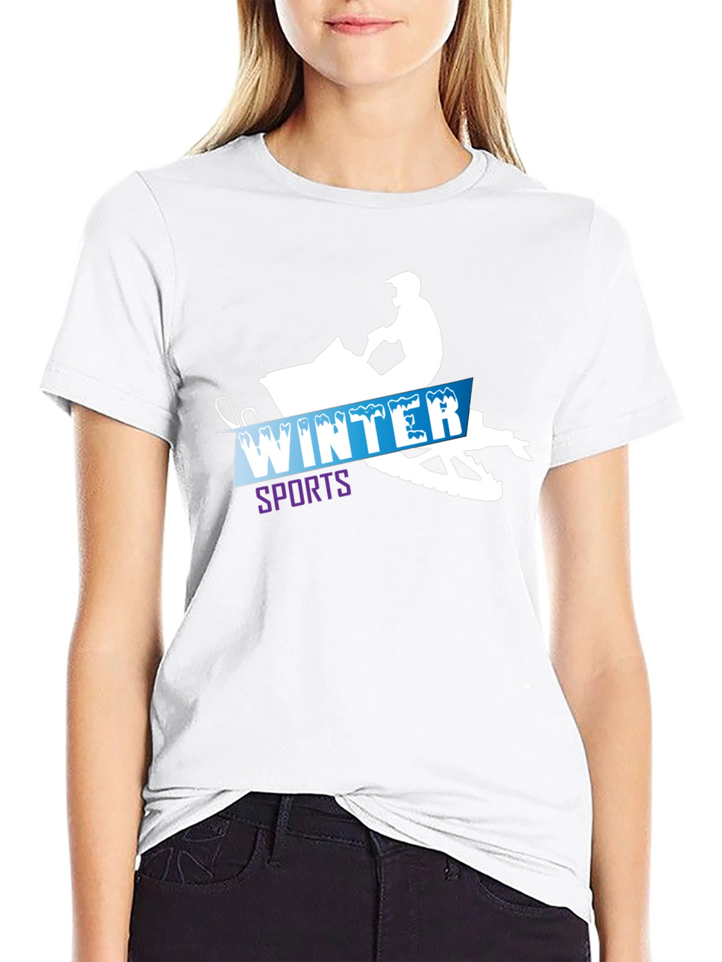 Winter Sports Snowmobile Graphic Tee