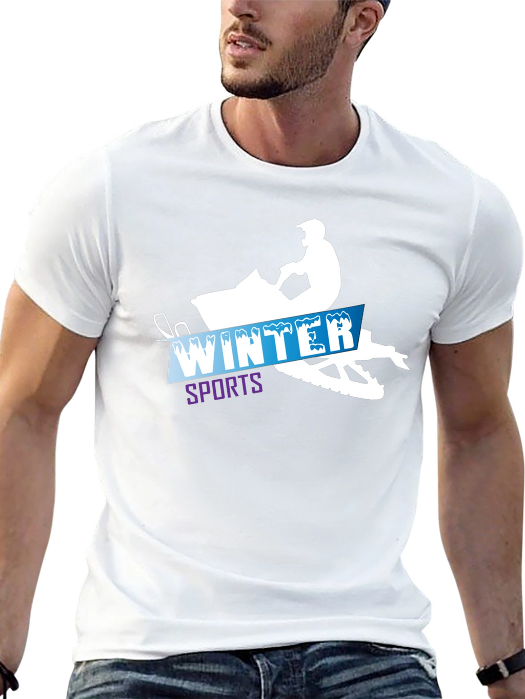 Winter Sports Snowmobile Graphic Tee