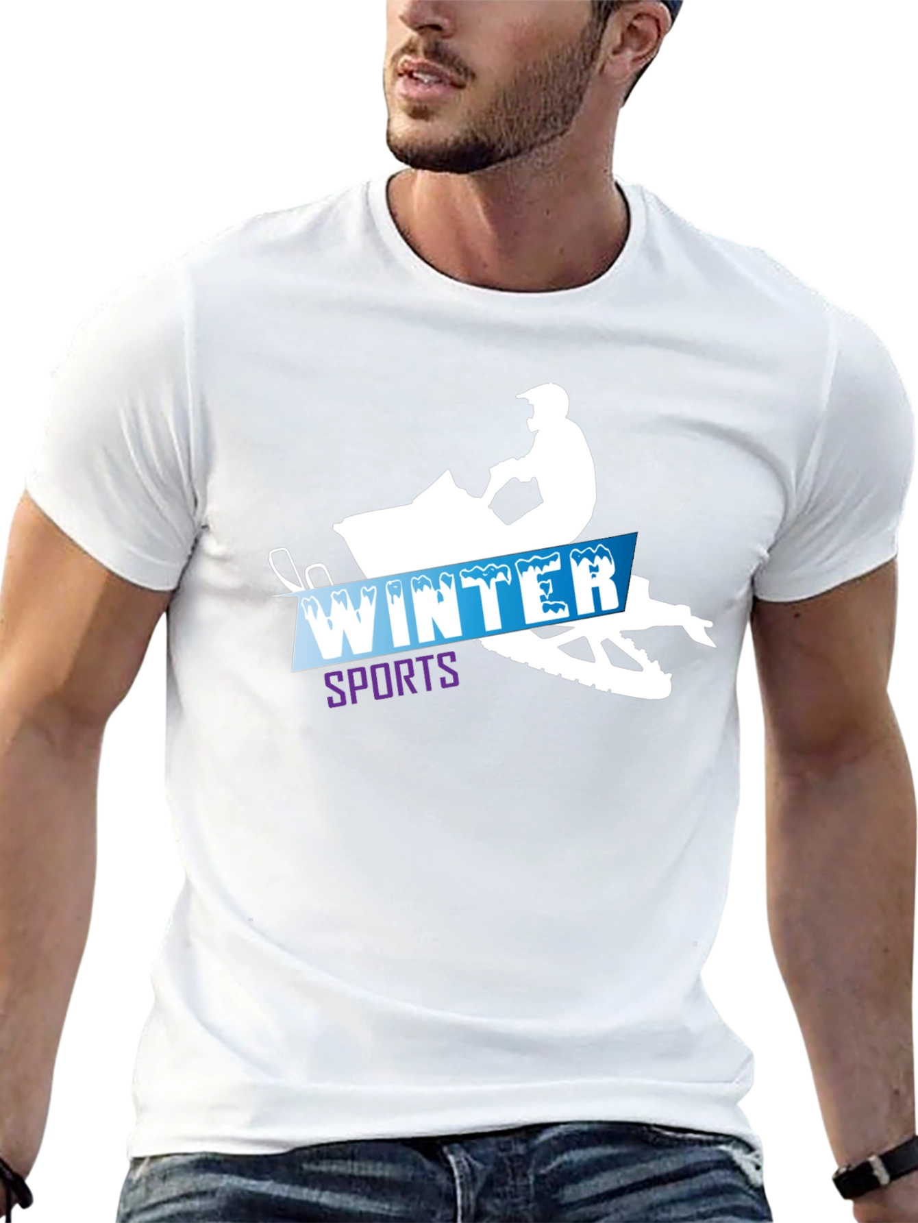 Winter Sports Snowmobile Graphic Tee