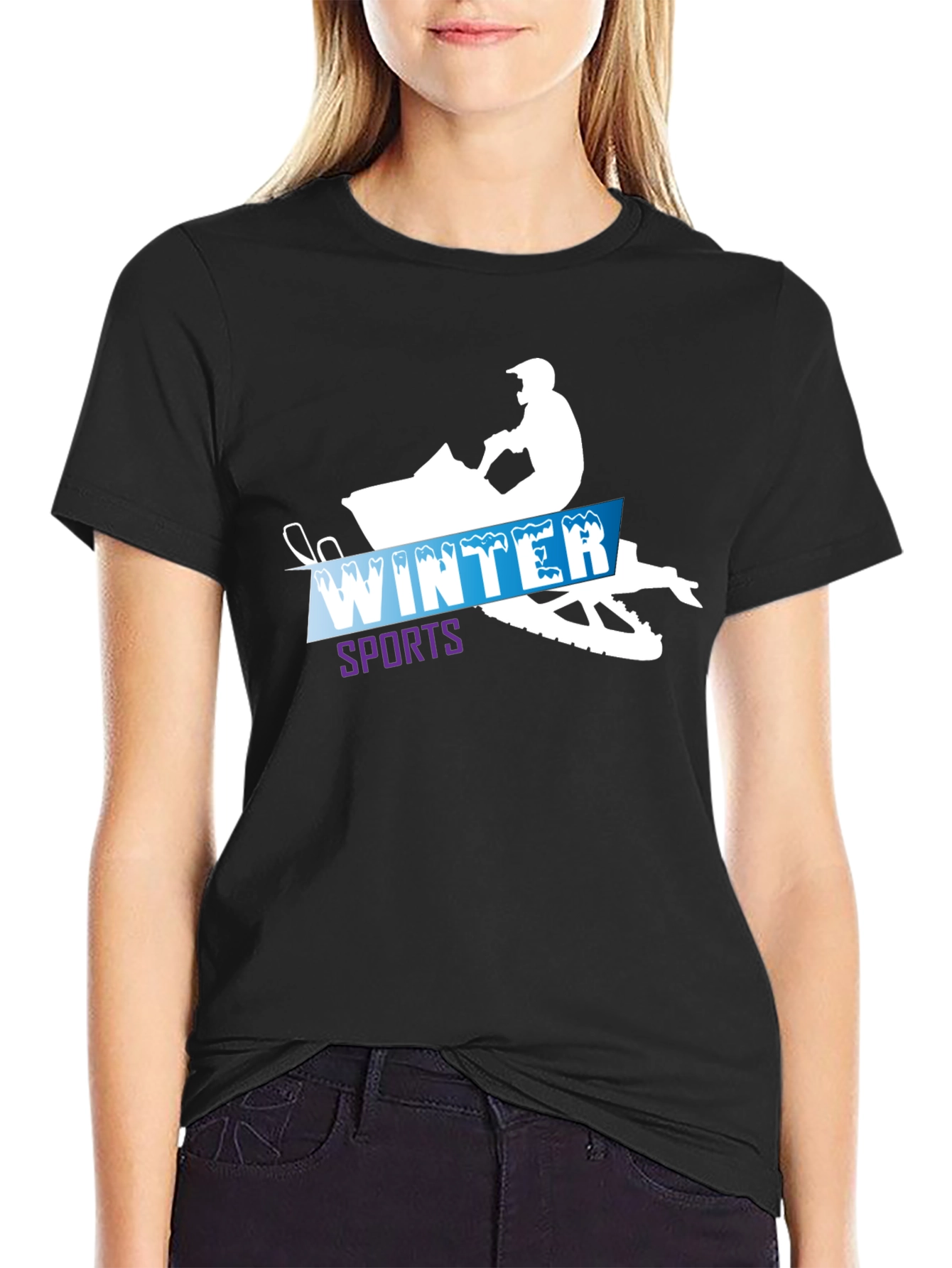 Winter Sports Snowmobile Graphic Tee