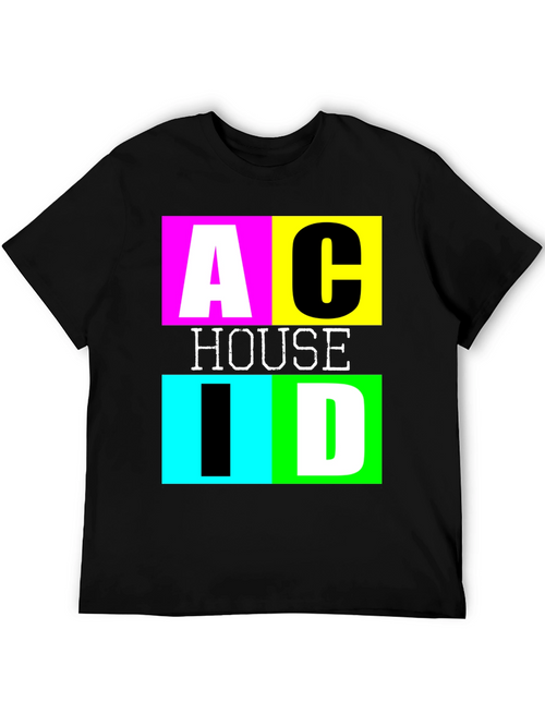 Acid House Graphic Tee - Retro Rave Style Shirt