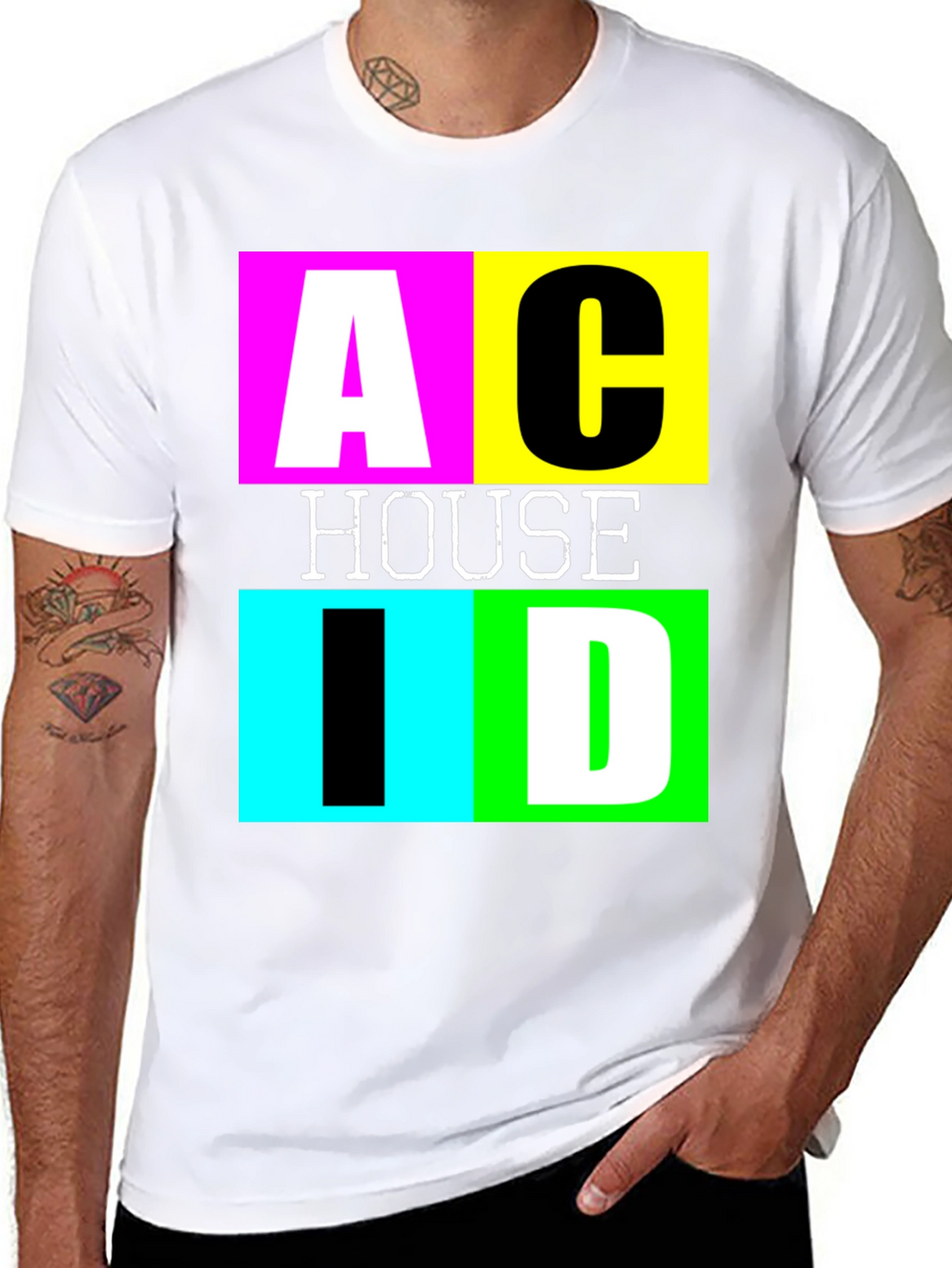 Acid House Graphic Tee - Retro Rave Style Shirt