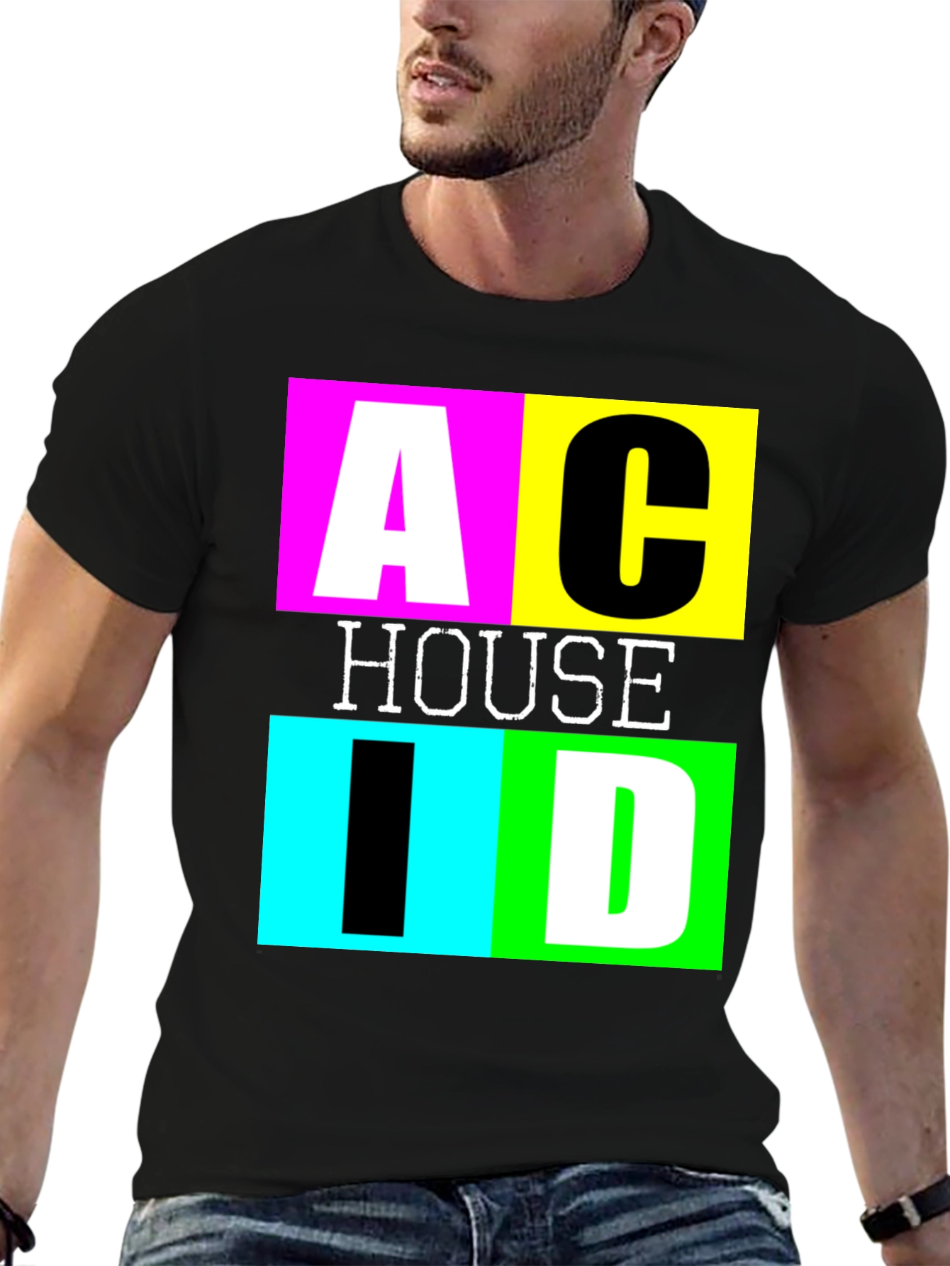 Acid House Graphic Tee - Retro Rave Style Shirt