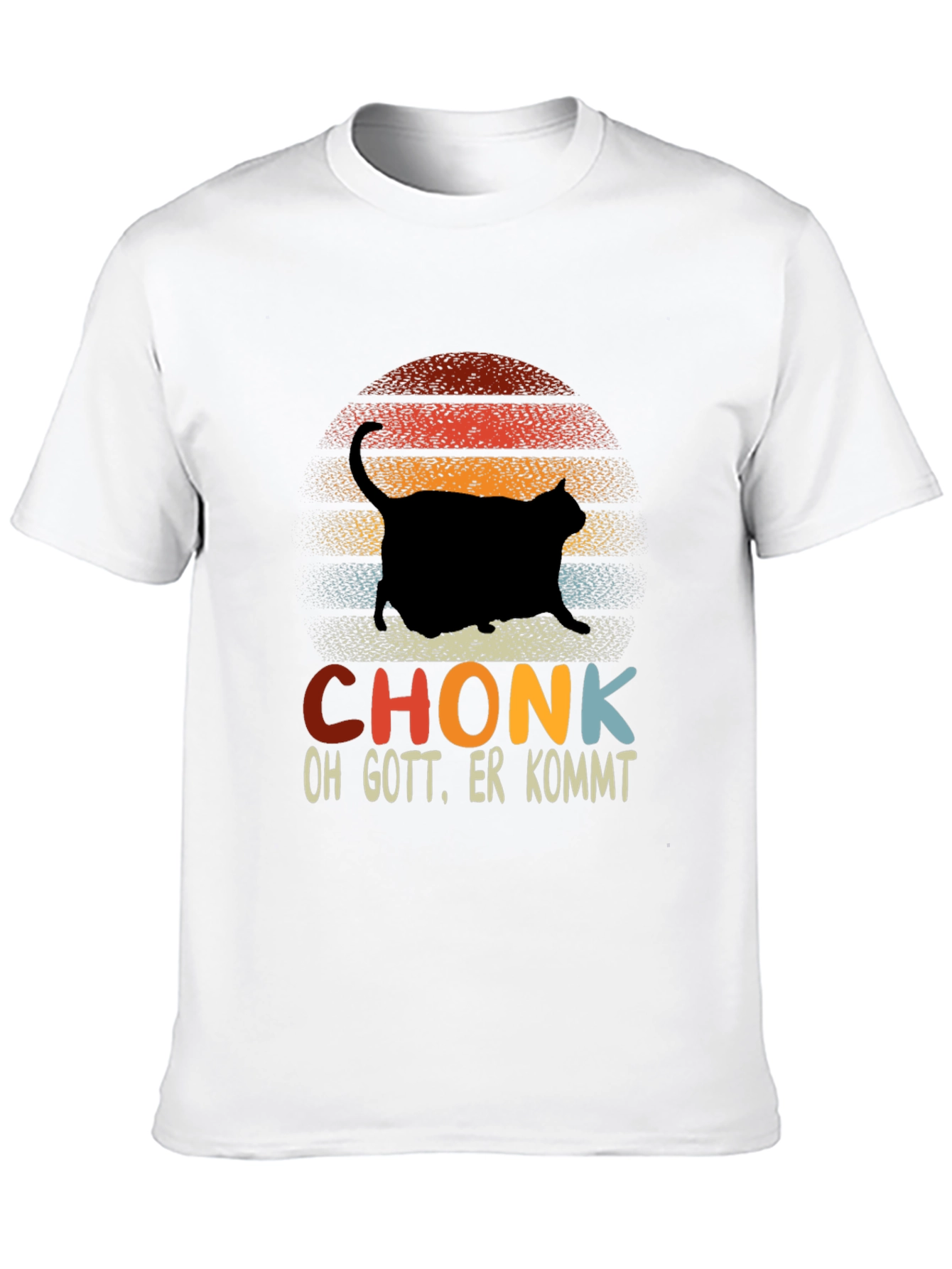 Chonk Cat T-Shirt - Oh Gott Er Kommt! Retro Style