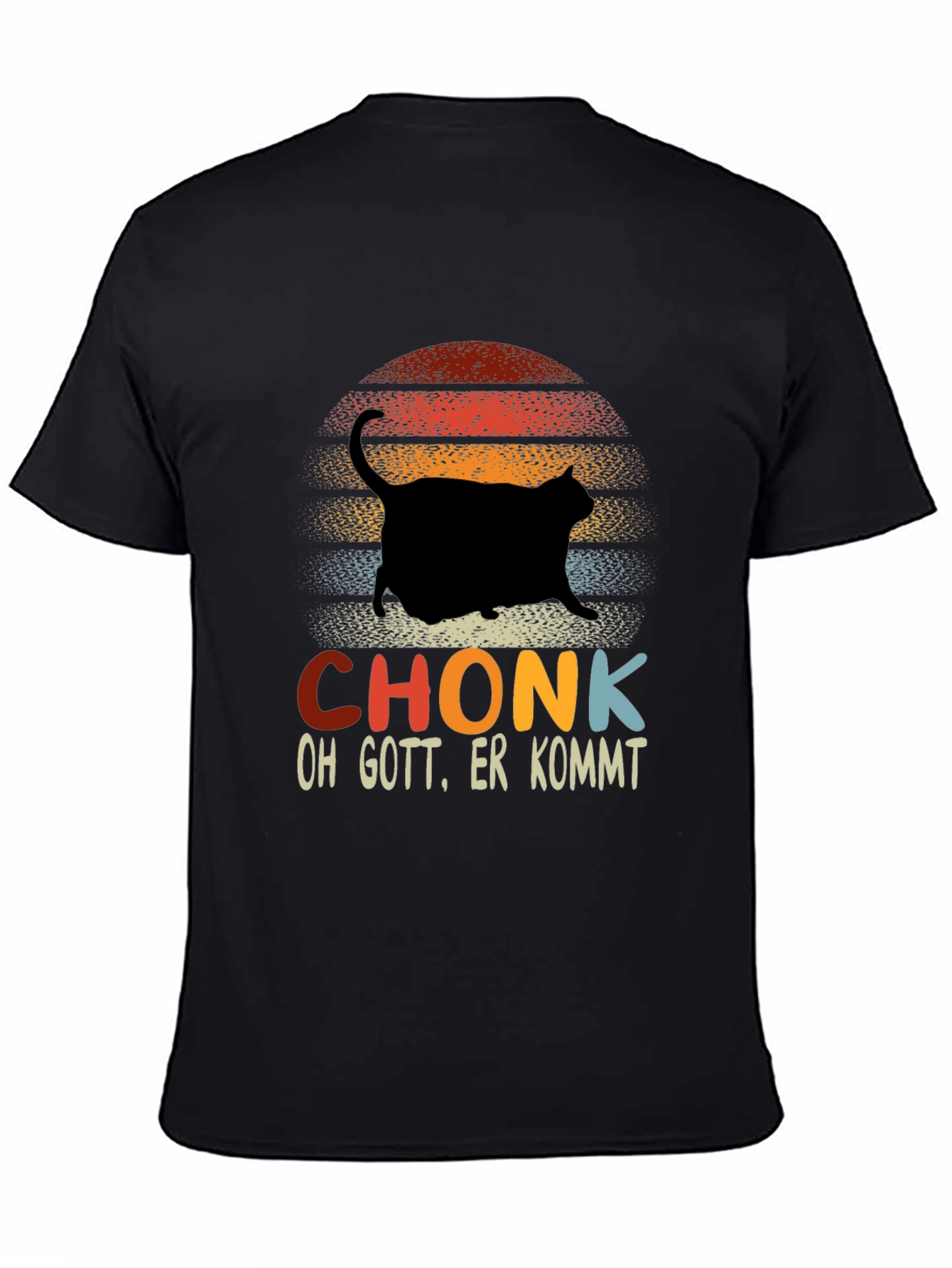 Chonk Cat T-Shirt - Oh Gott Er Kommt! Retro Style