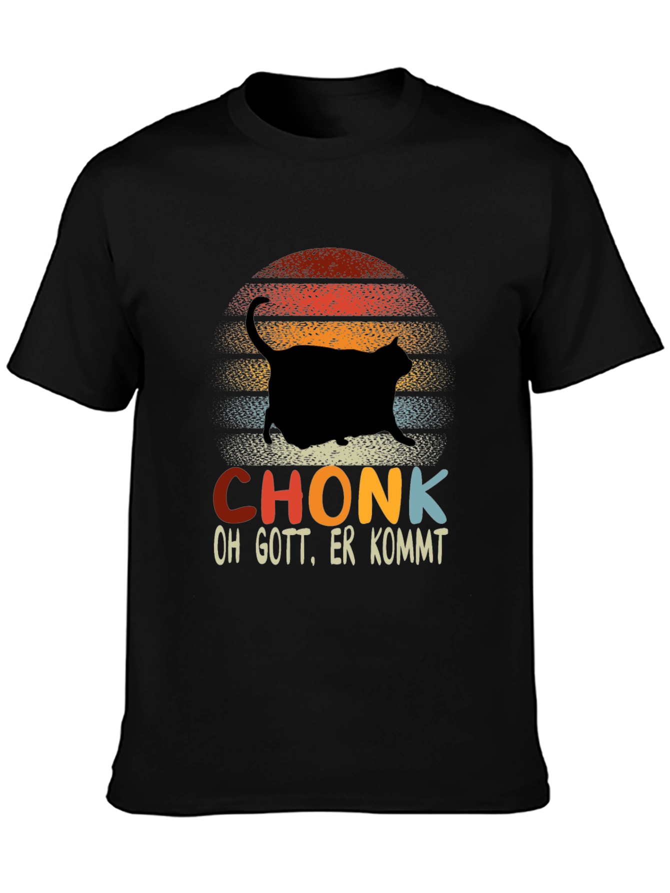 Chonk Cat T-Shirt - Oh Gott Er Kommt! Retro Style