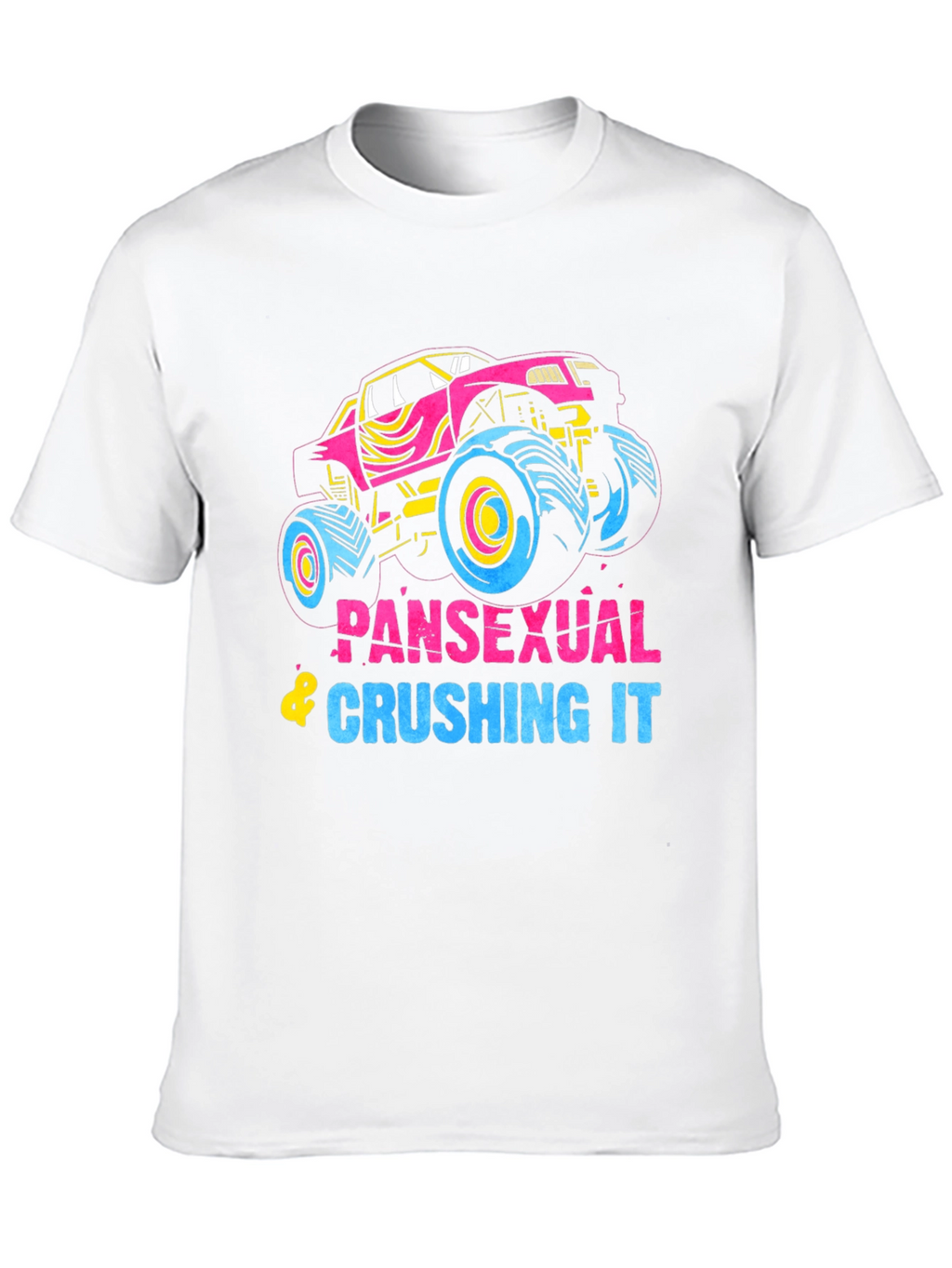 Pansexual Crushing It Monster Truck Graphic Tee