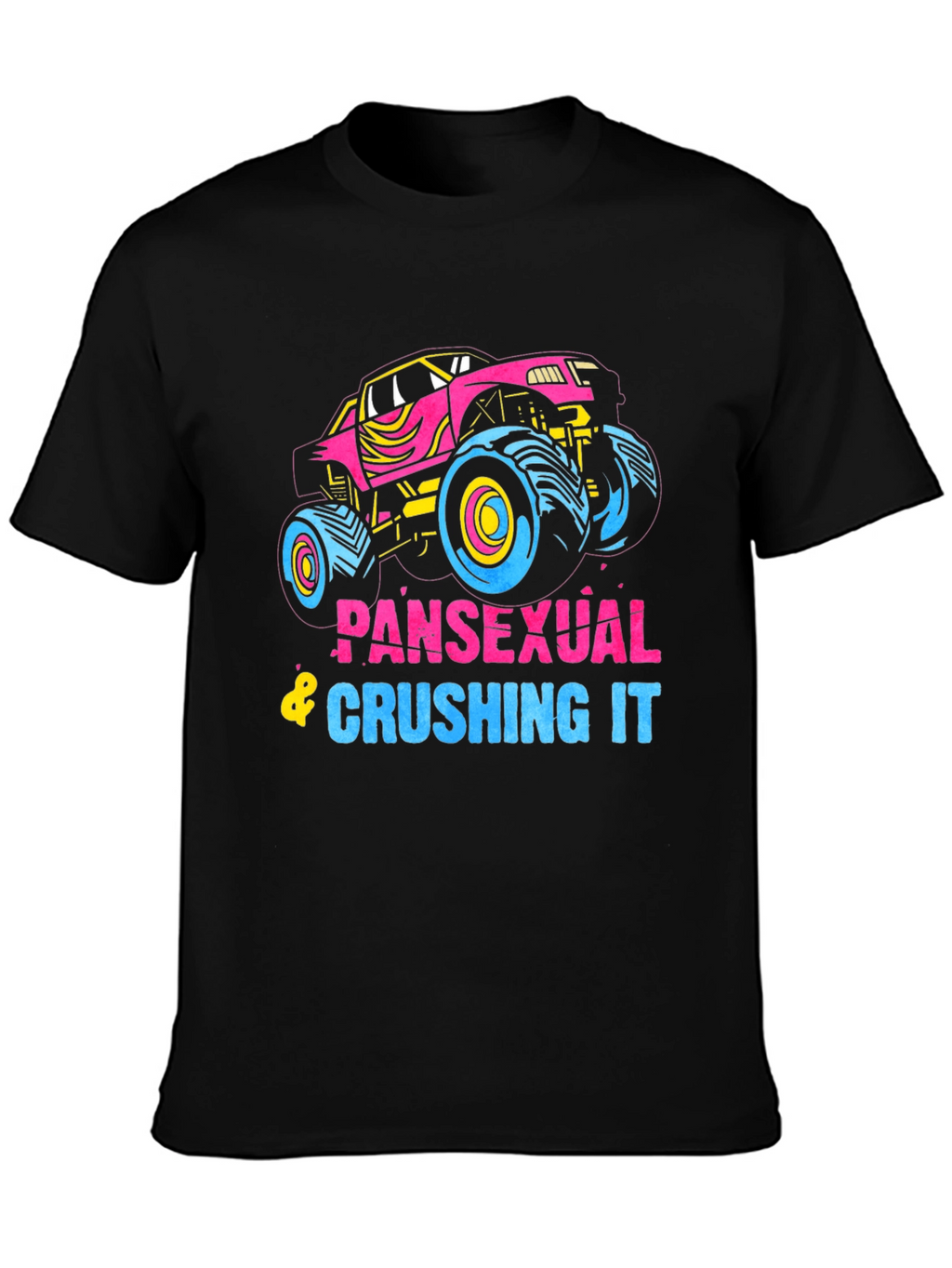 Pansexual Crushing It Monster Truck Graphic Tee