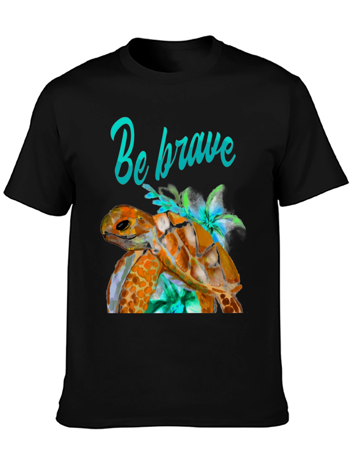 Be Brave Turtle Graphic T-Shirt
