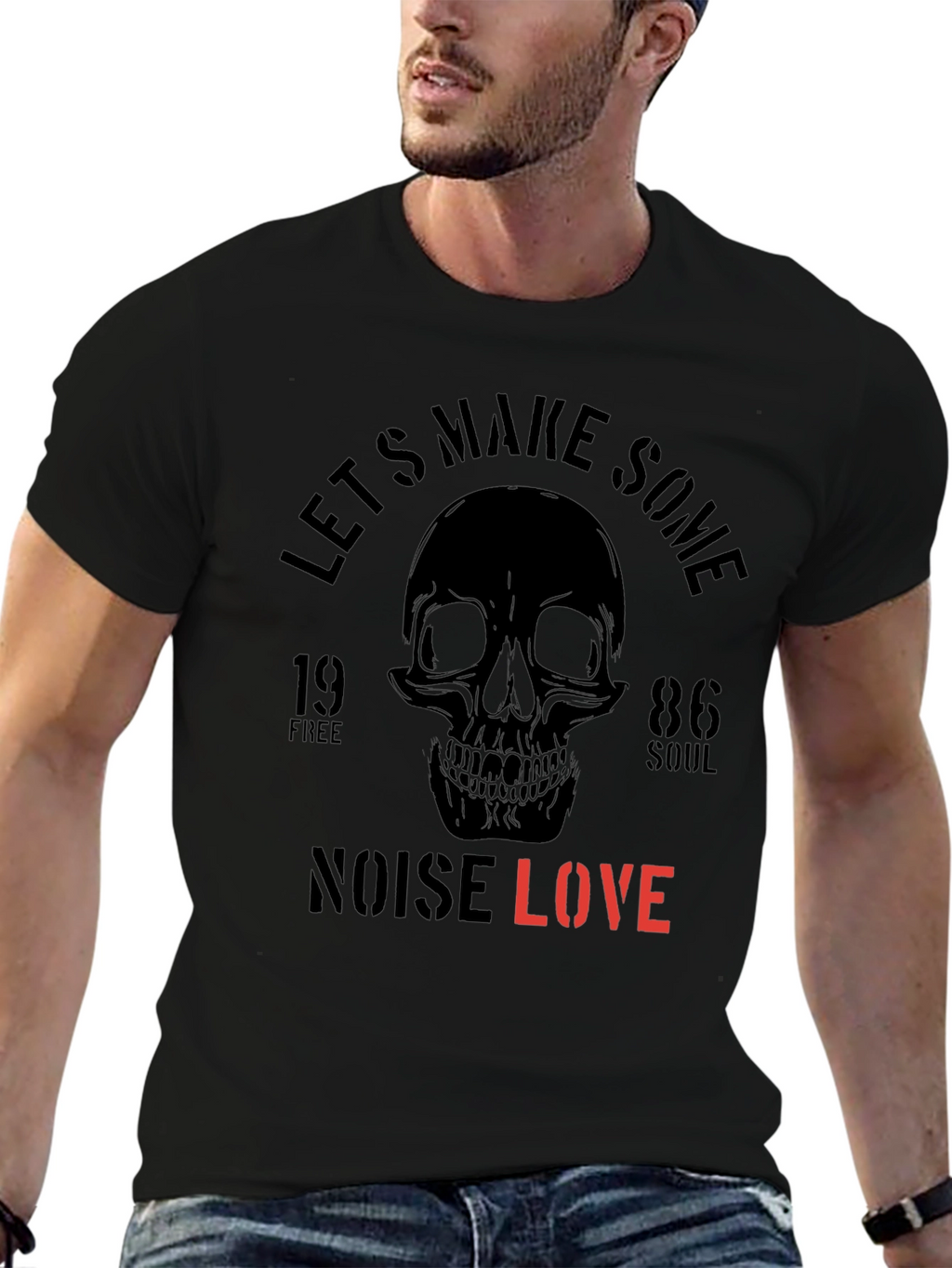 Skull Graphic T-Shirt - Lets Make Some Noise