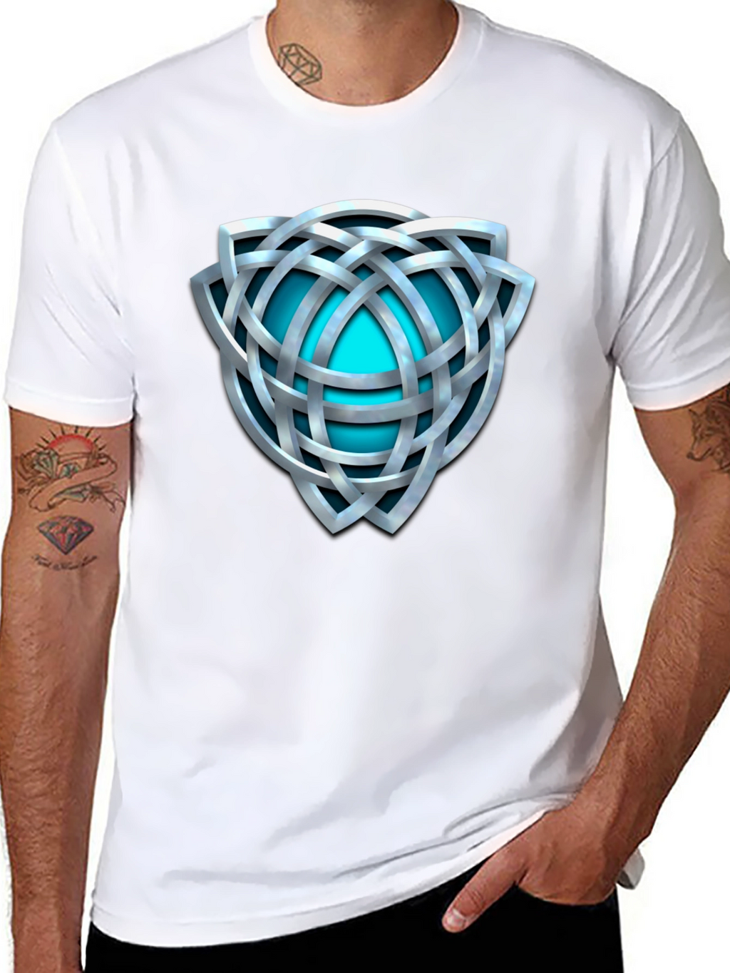 Celtic Knot Graphic Tee - Black