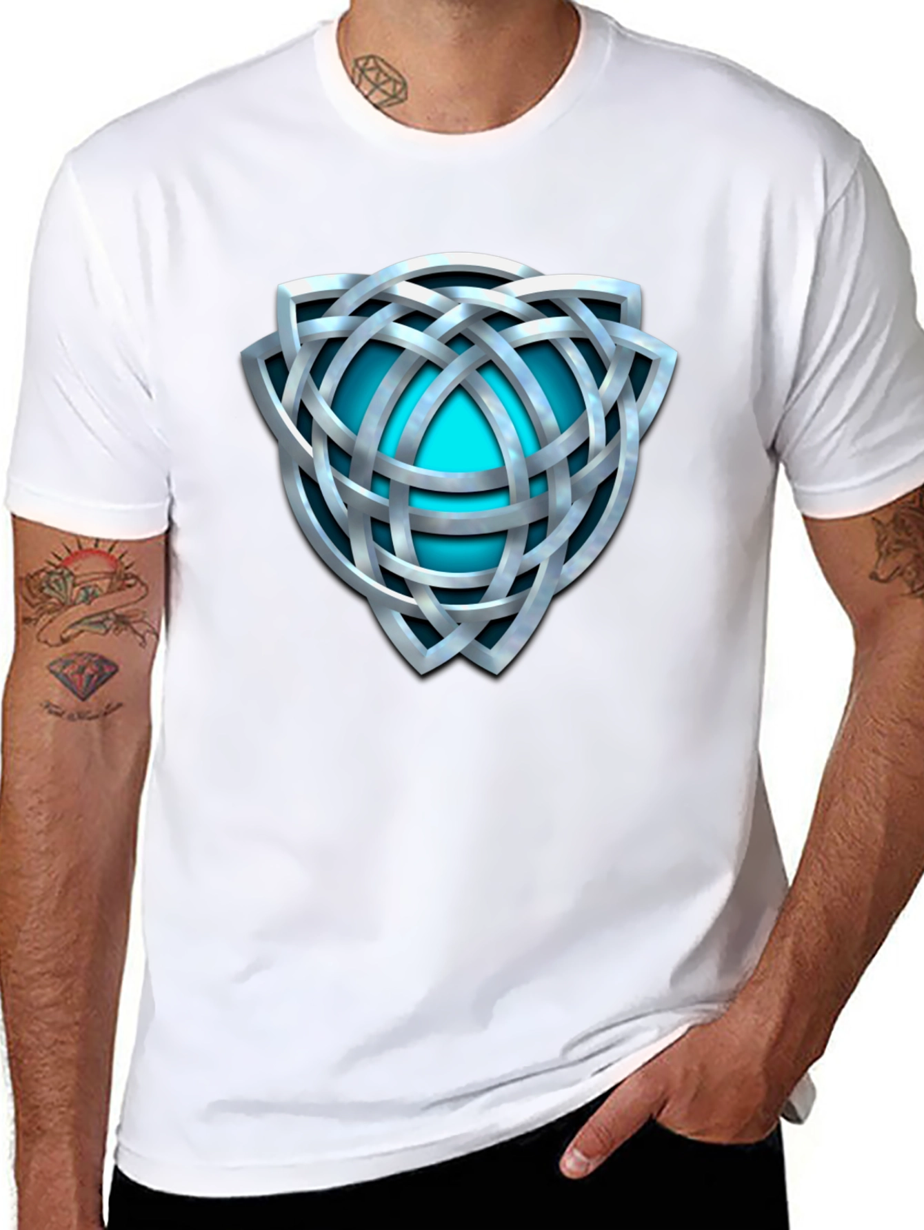 Celtic Knot Graphic Tee - Black